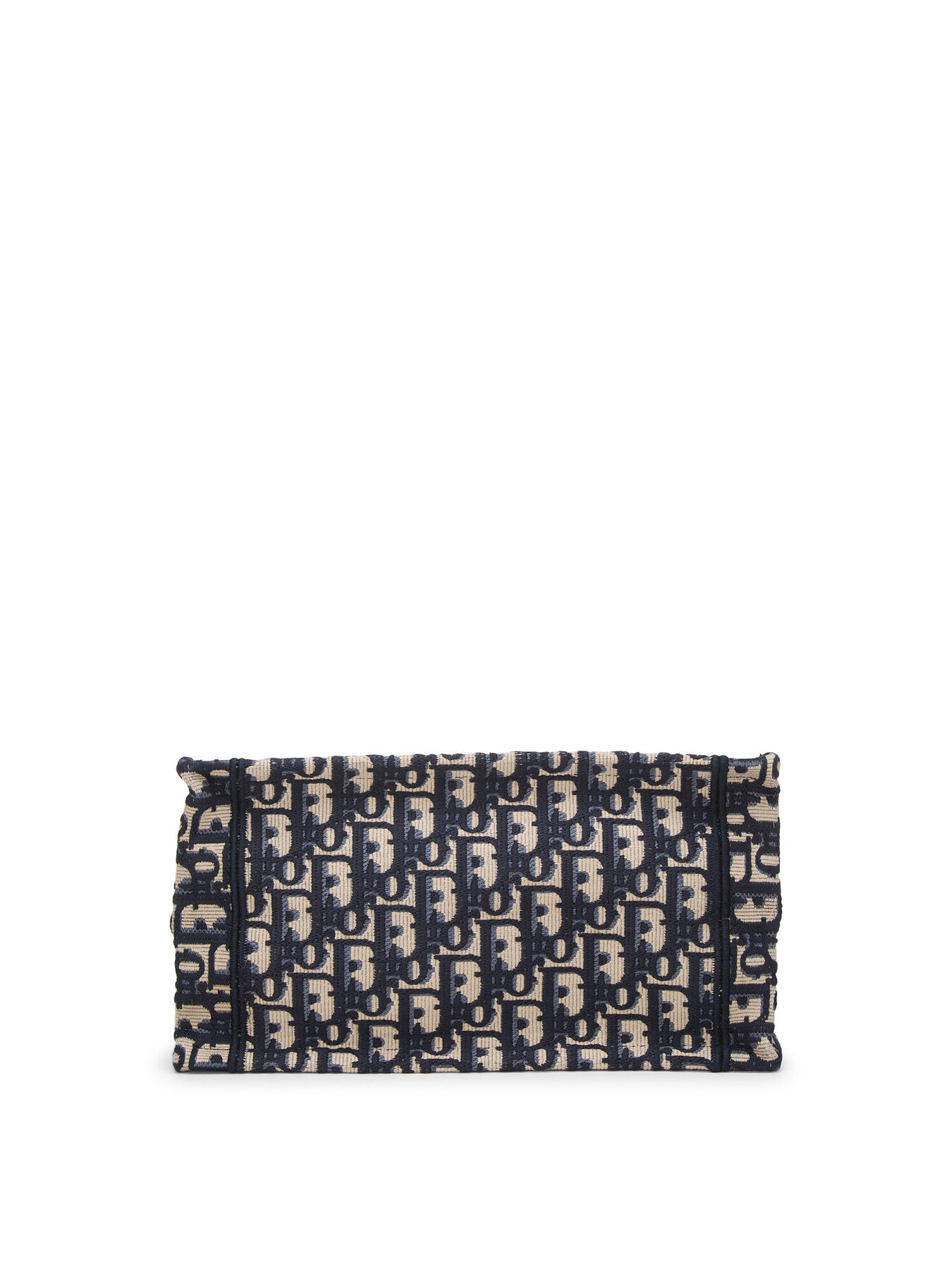 Vintage Dior Navy Canvas Small Book Tote Bag