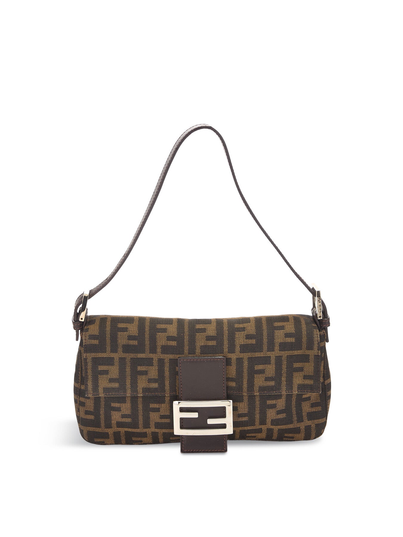 Vintage Fendi Brown Zucca Baguette Bag