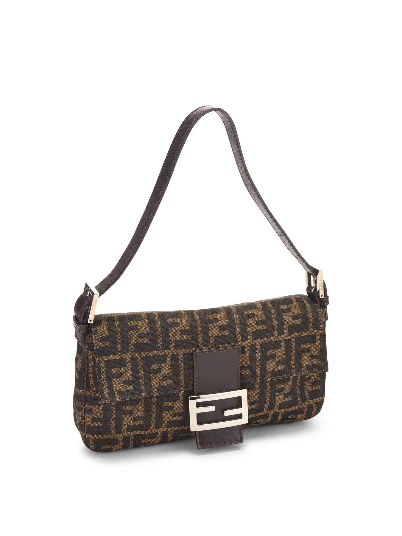 Vintage Fendi Brown Zucca Baguette Bag
