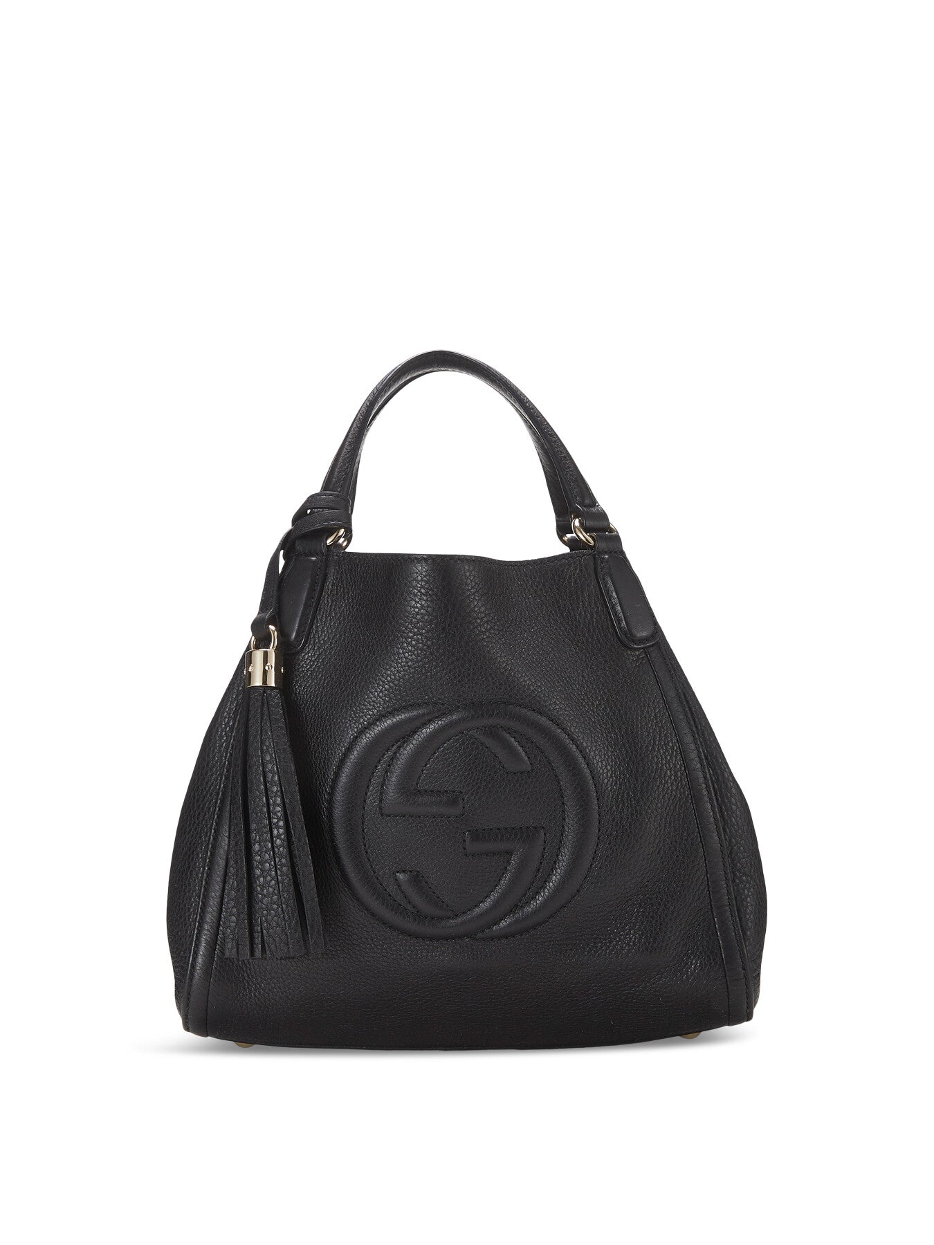 Vintage Gucci Black Leather Soho Convertible Small Shoulder Bag