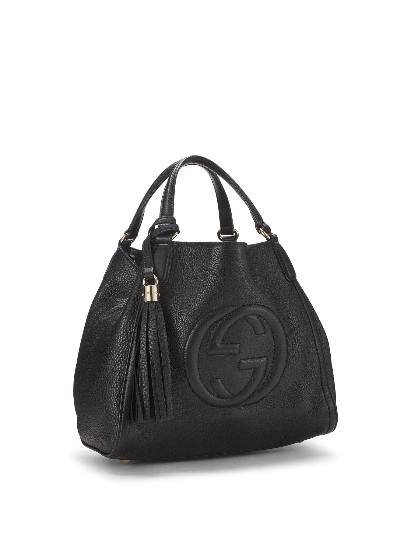 Vintage Gucci Black Leather Soho Convertible Small Shoulder Bag