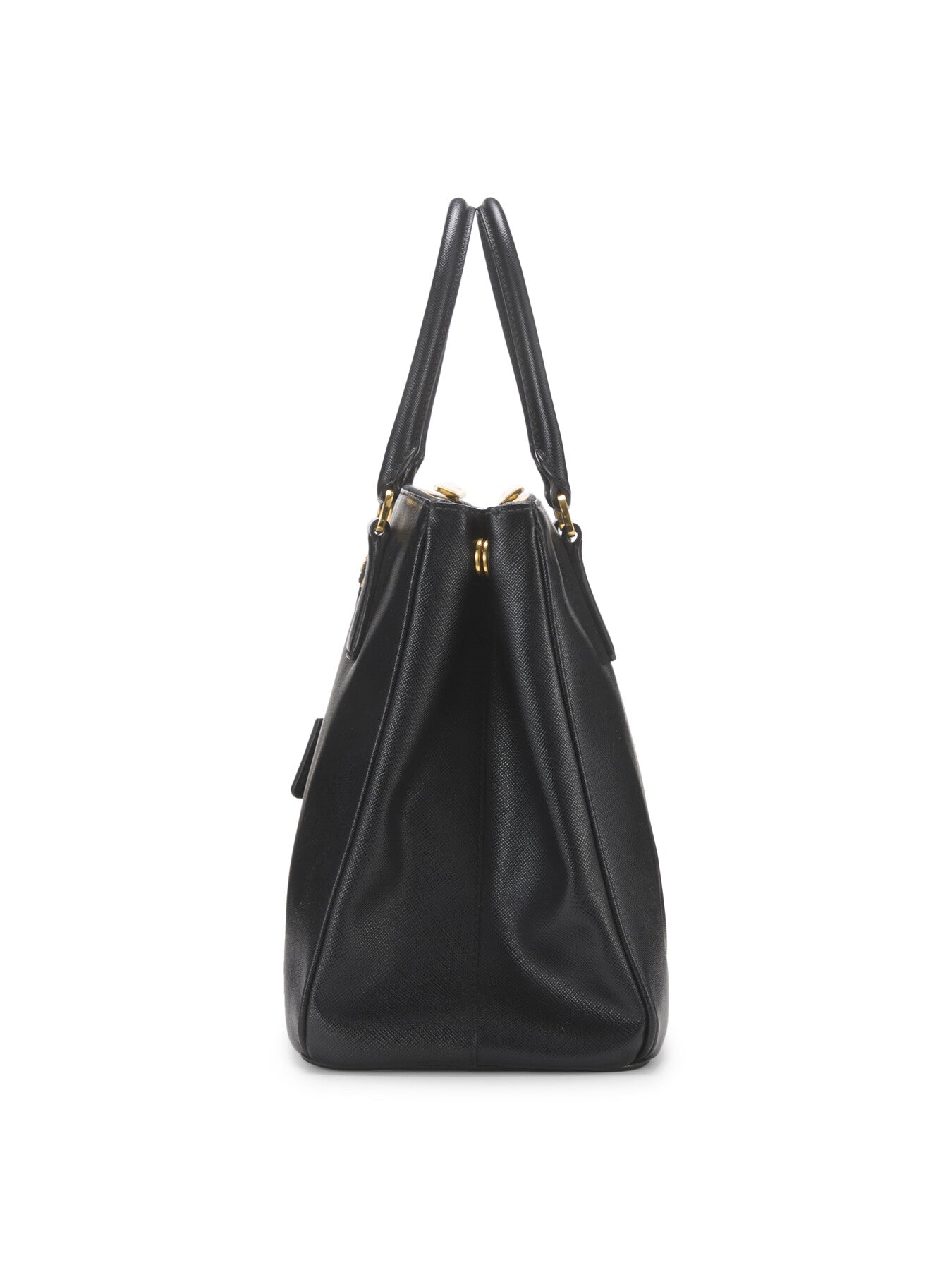 Vintage Prada Black Saffiano Executive Medium Tote Bag