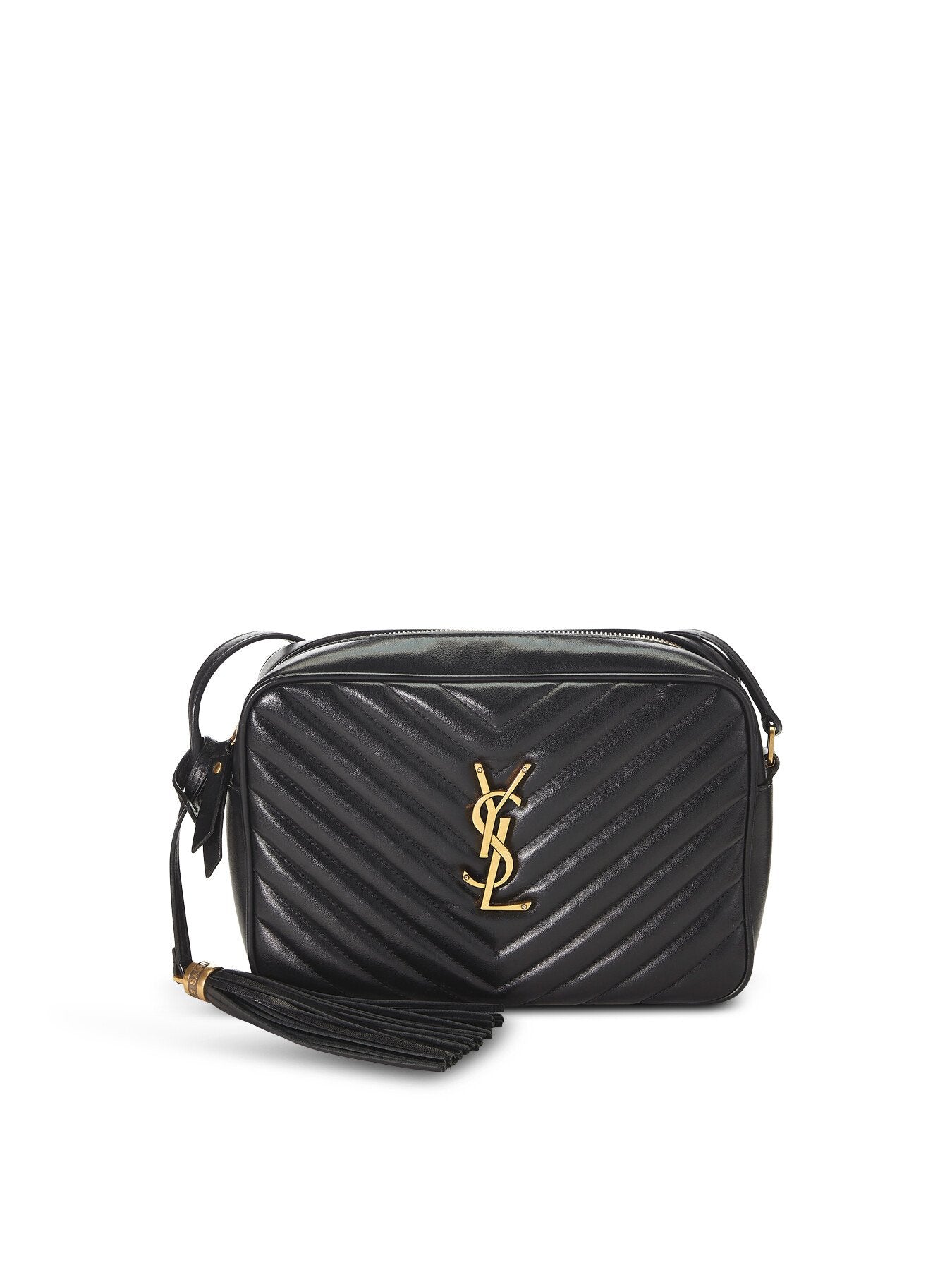 Vintage YSL Black Calfskin Lou Camera Bag