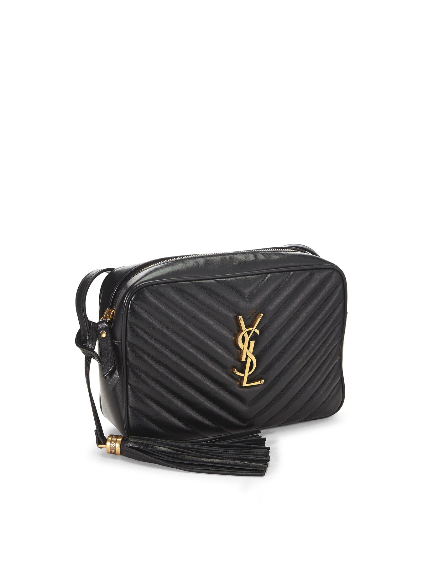 Vintage YSL Black Calfskin Lou Camera Bag