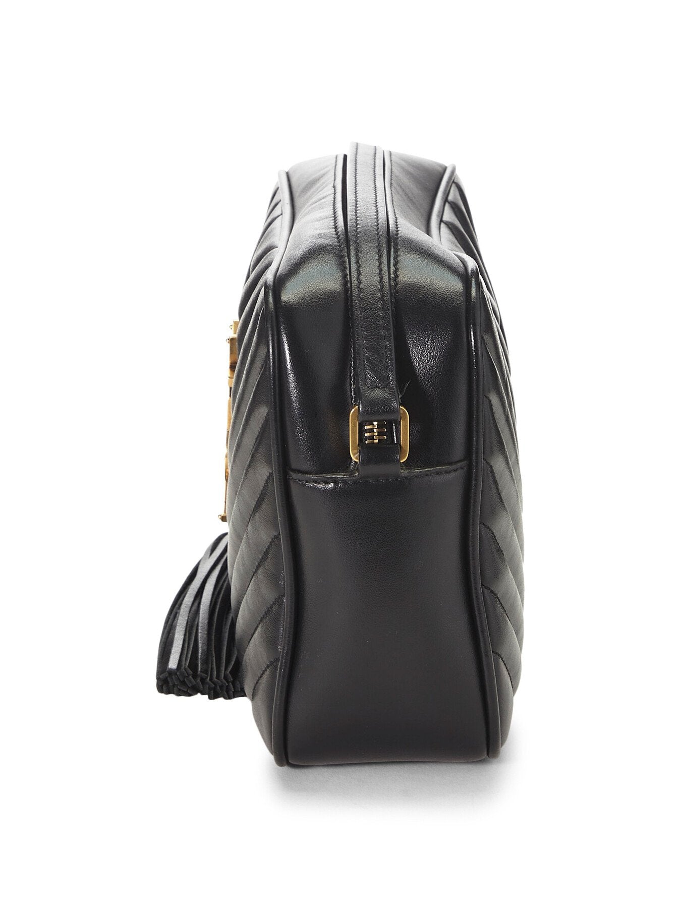 Vintage YSL Black Calfskin Lou Camera Bag