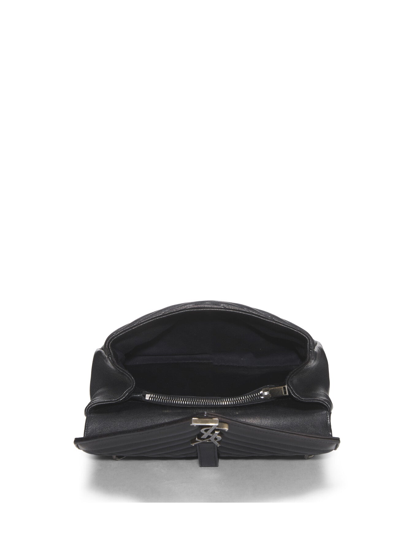 Vintage YSL Black Leather Medium College Bag