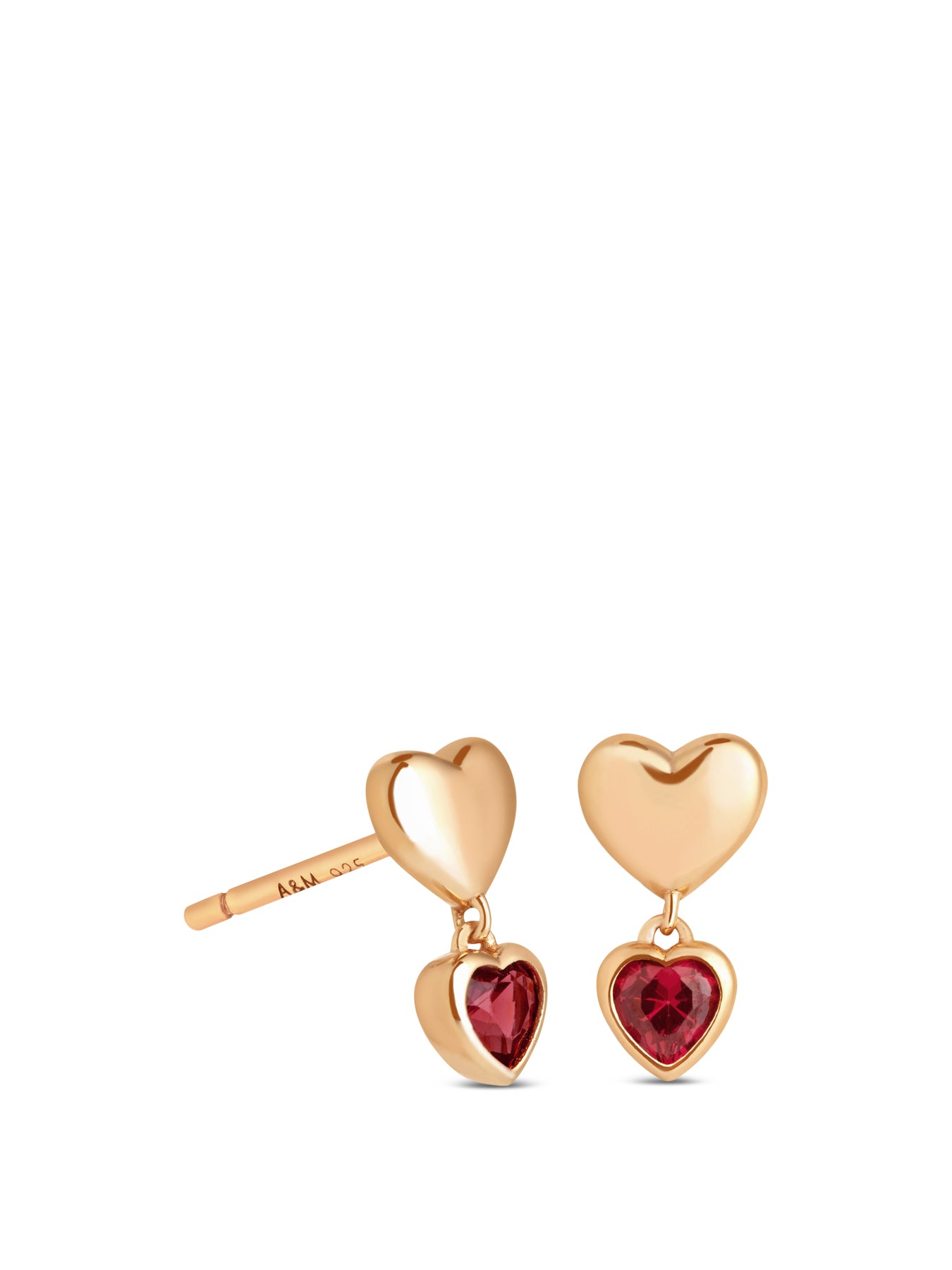 Heart Climber Studs Gold