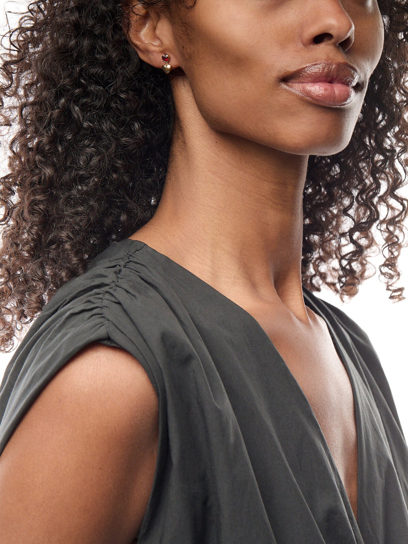 Heart Climber Studs Gold