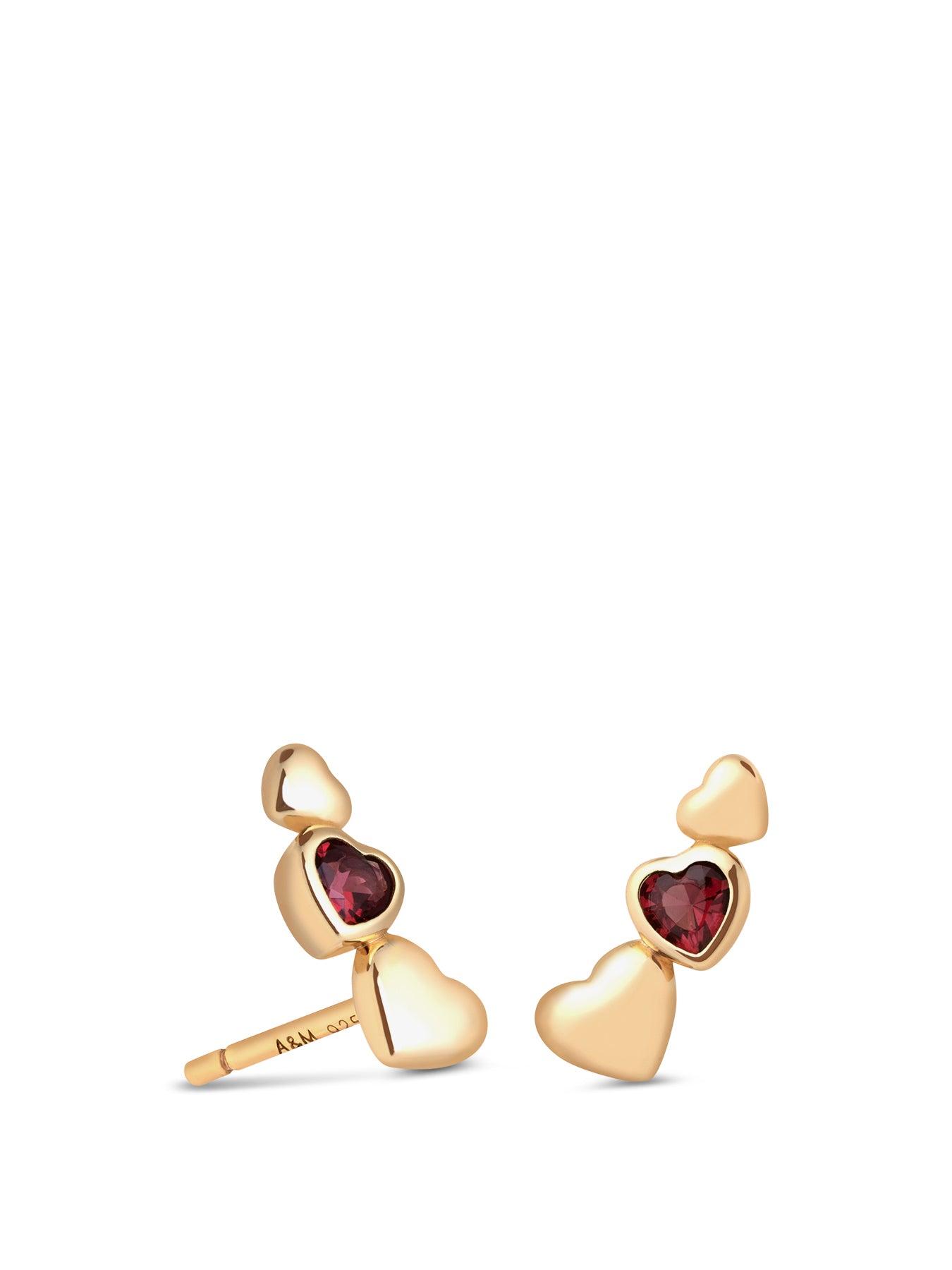 Triple Heart Stone Drops