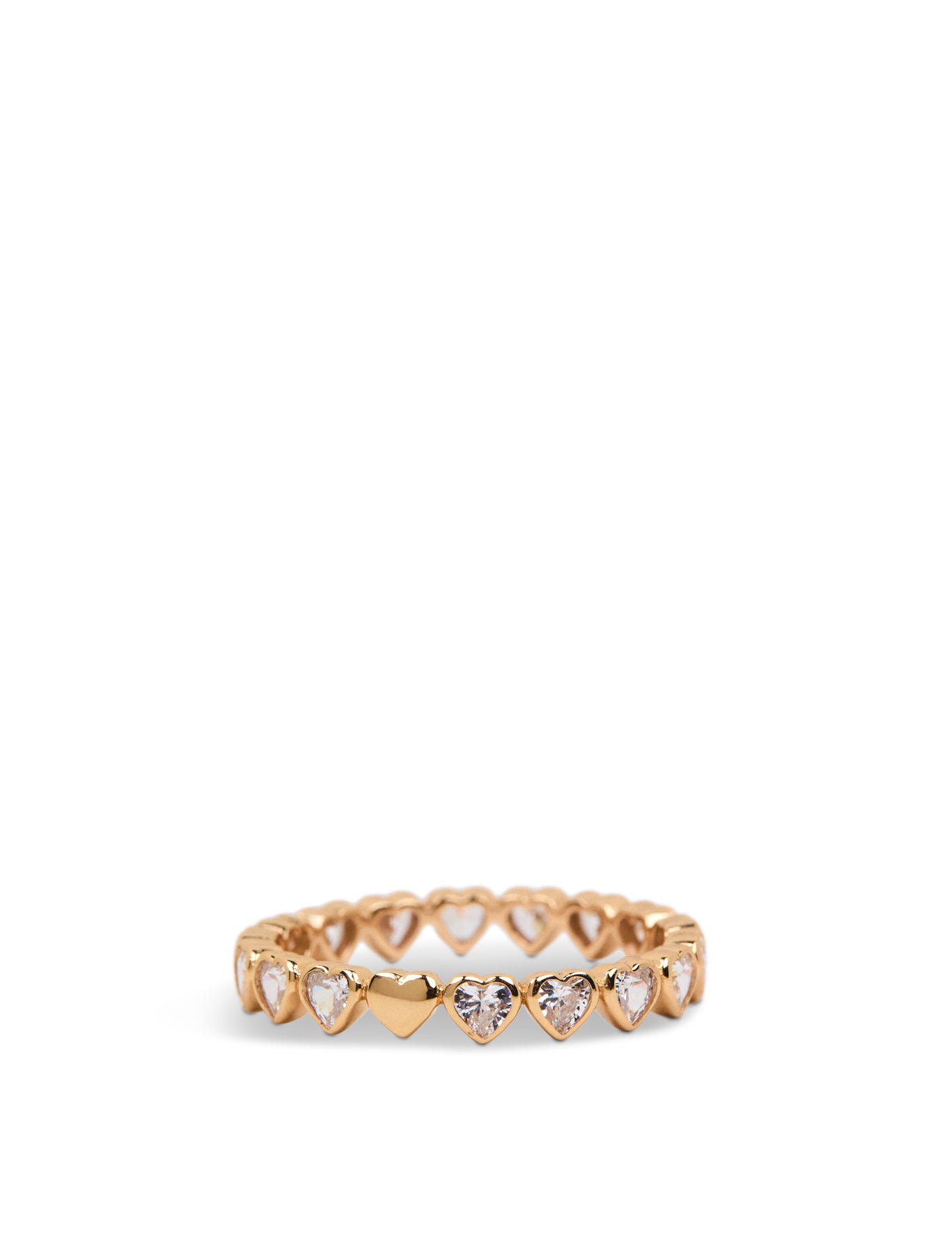 Bezel Heart Eternity Ring
