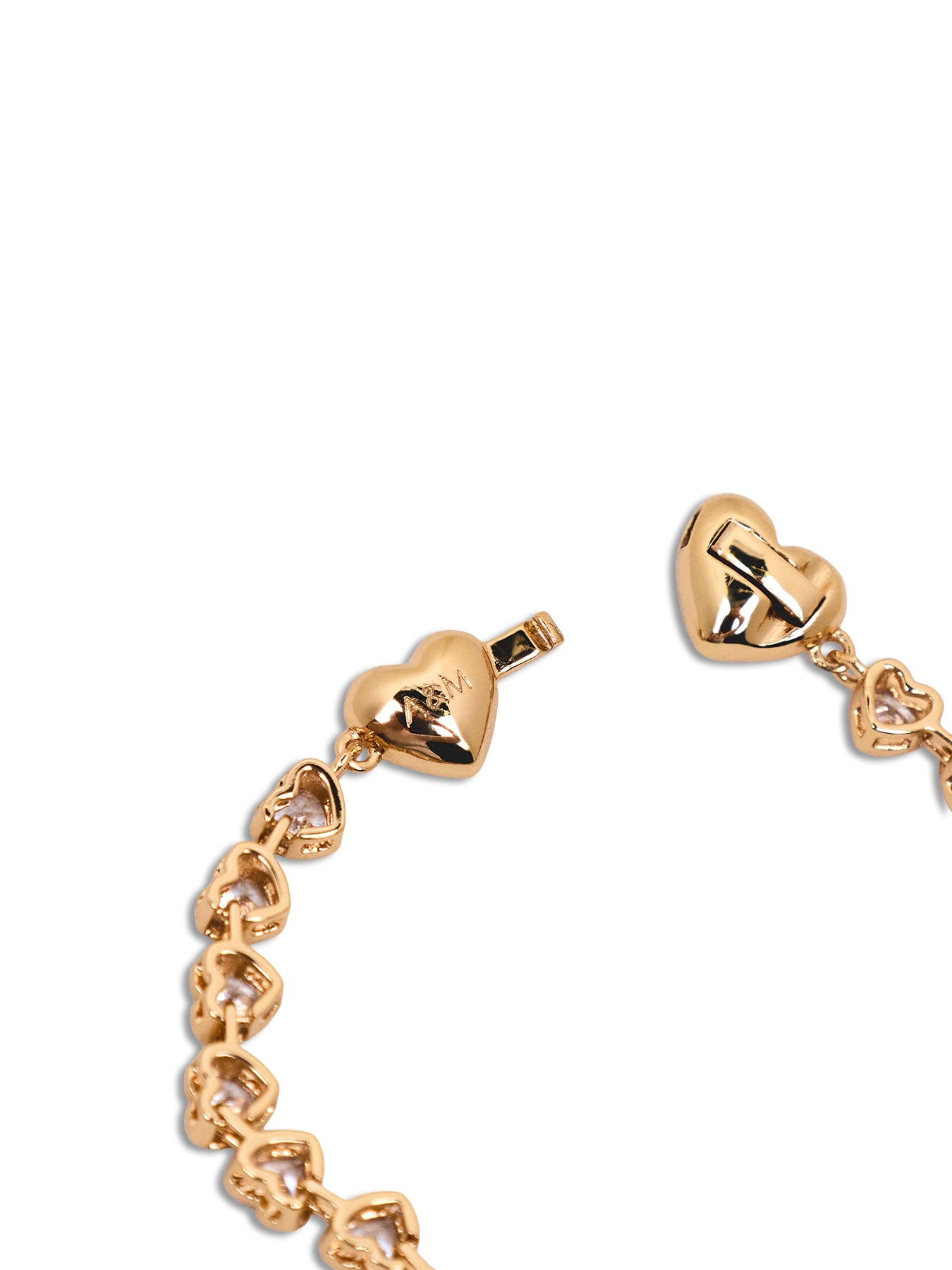 Bezel Heart Tennis Bracelet