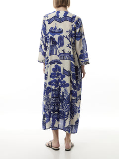 giant willow blue pinch pleat dress One Hundred Stars Pinch Pleat Dress Giant Willow Blue