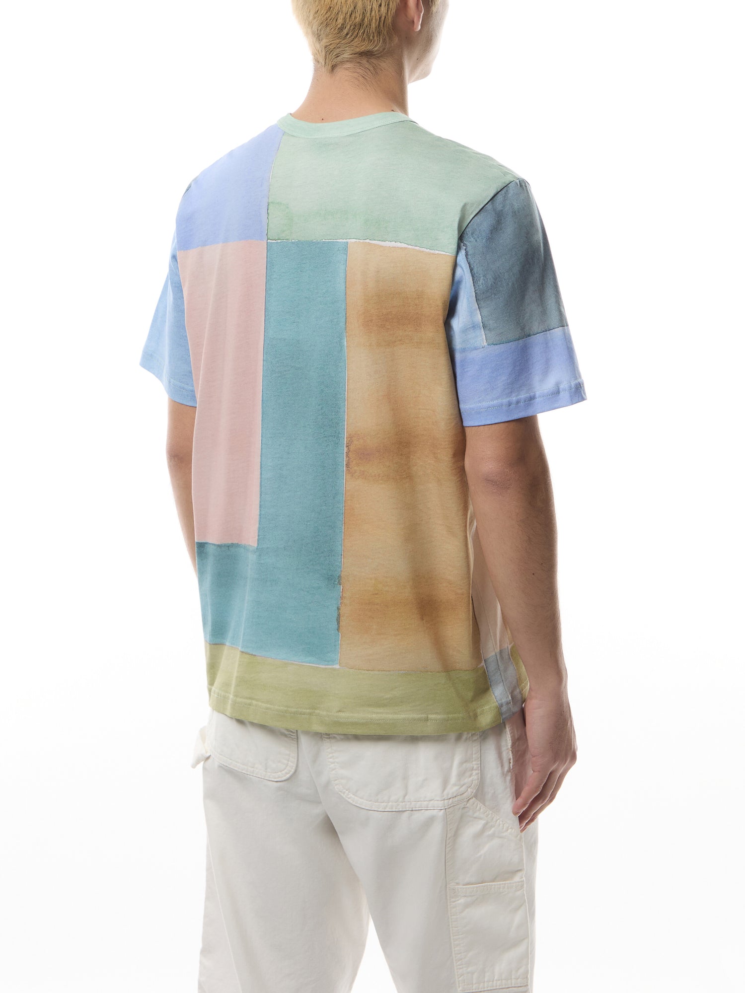 Multicolour Colour Block Relaxed-Fit T-Shirt