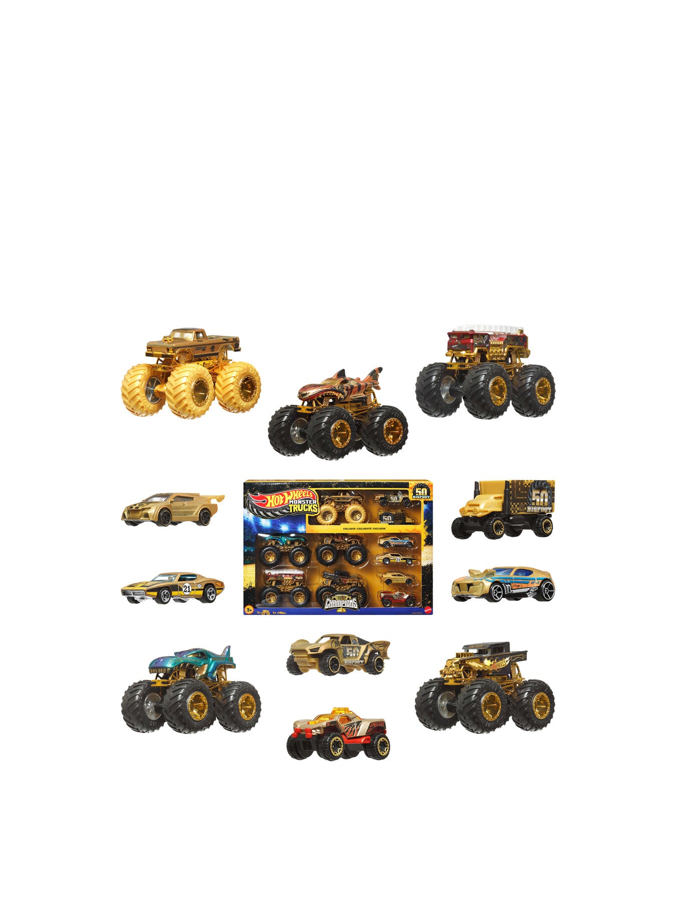 Hot Wheels Monster Trucks Trophy Champions Collection