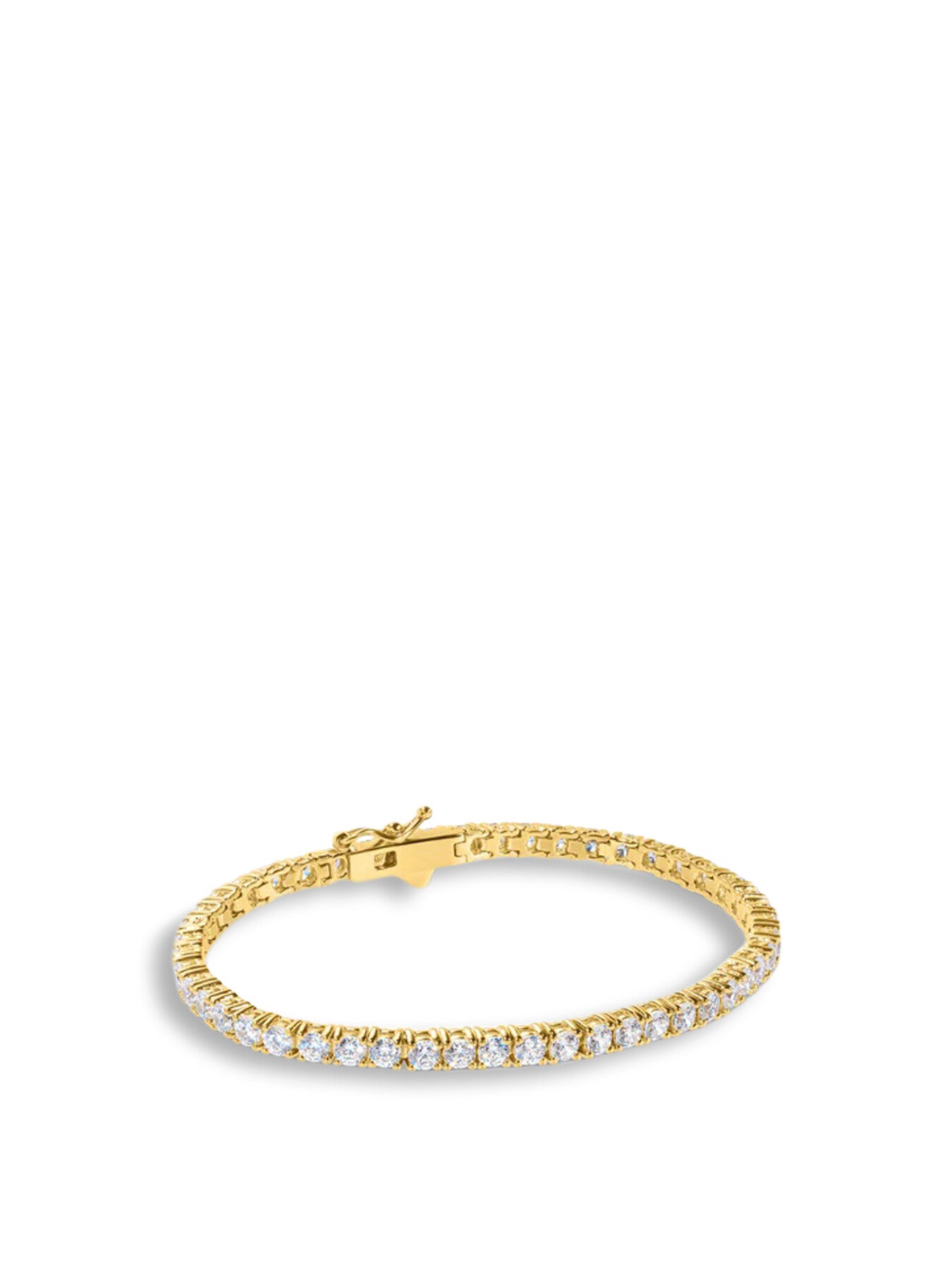 Vianne Round Prong Tennis Bracelet 18K Gold Vermeil 18cm