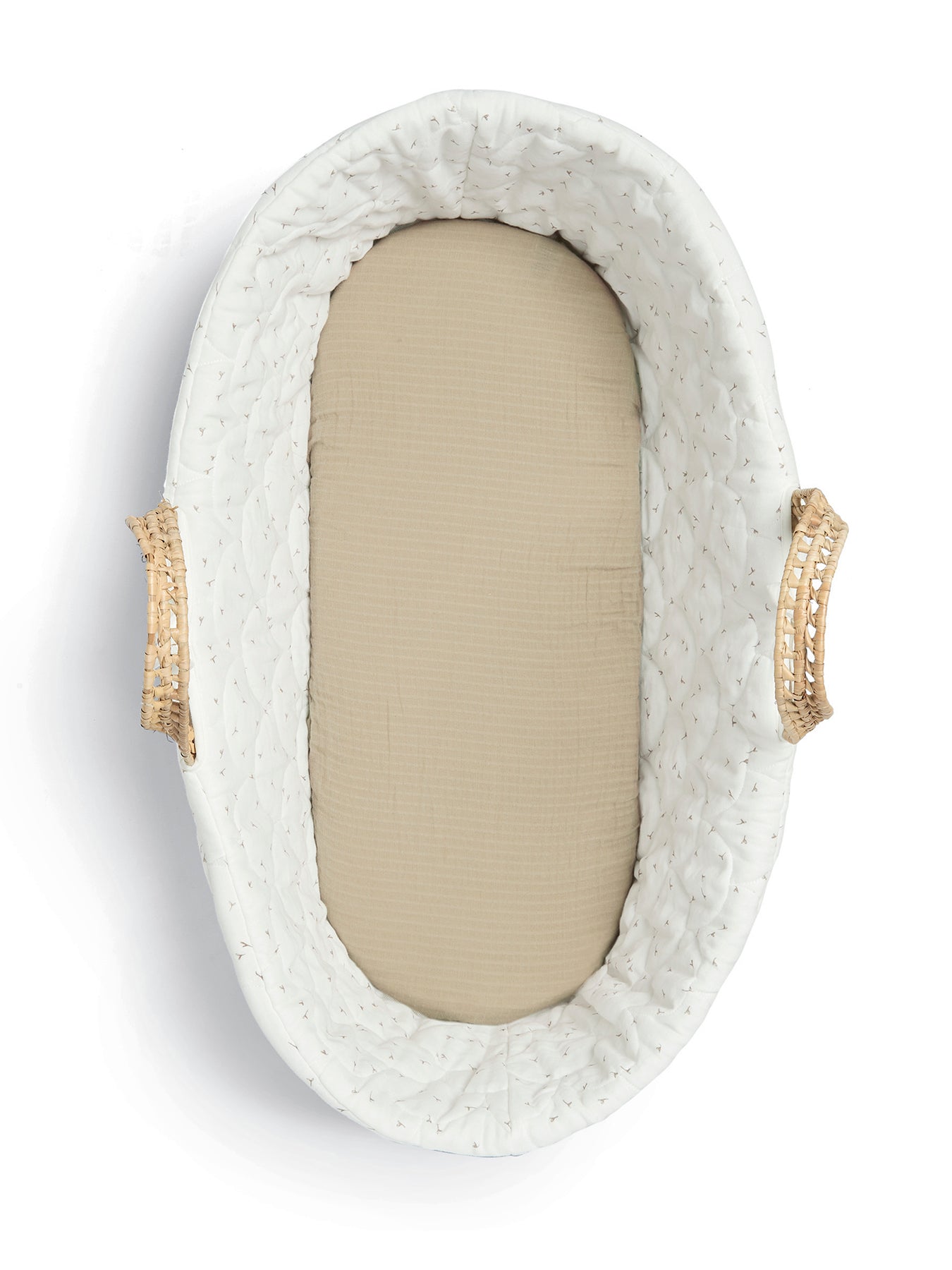 Seedling Cream Print Moses Basket