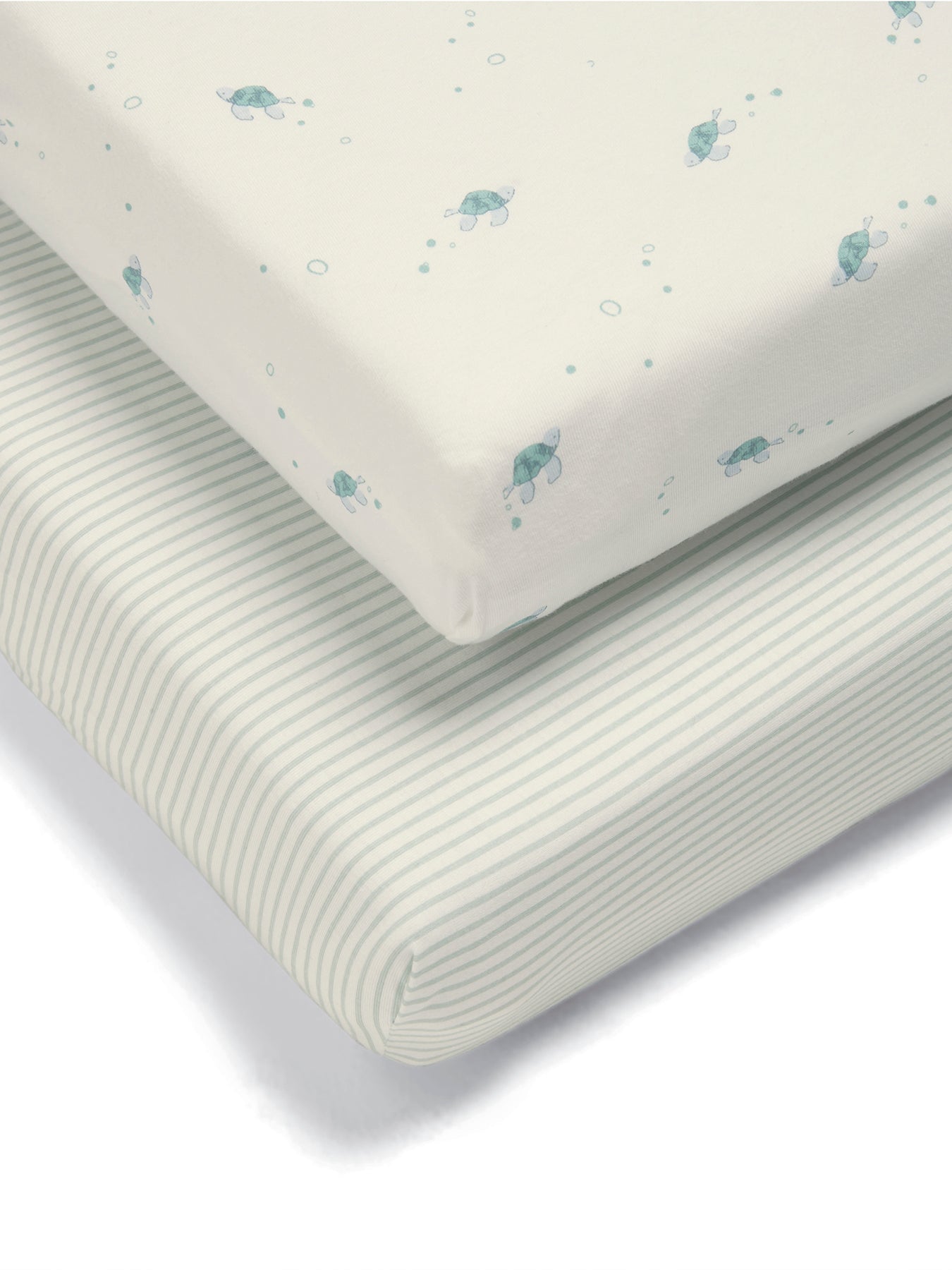 2 Cot Bed Fitted Sheets - Turtle