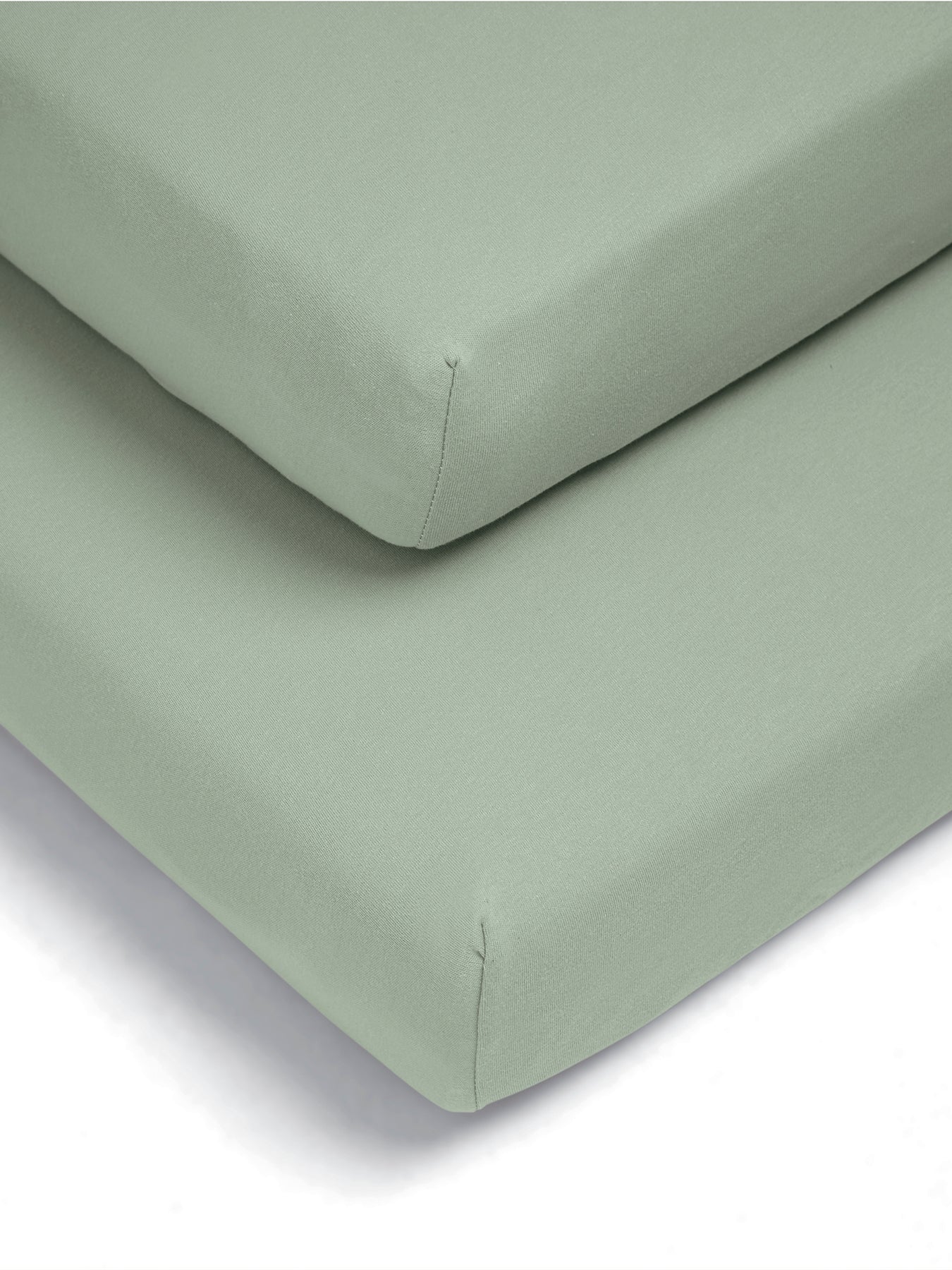 Cot Bed Fitted Sheets 2 Pack Sage