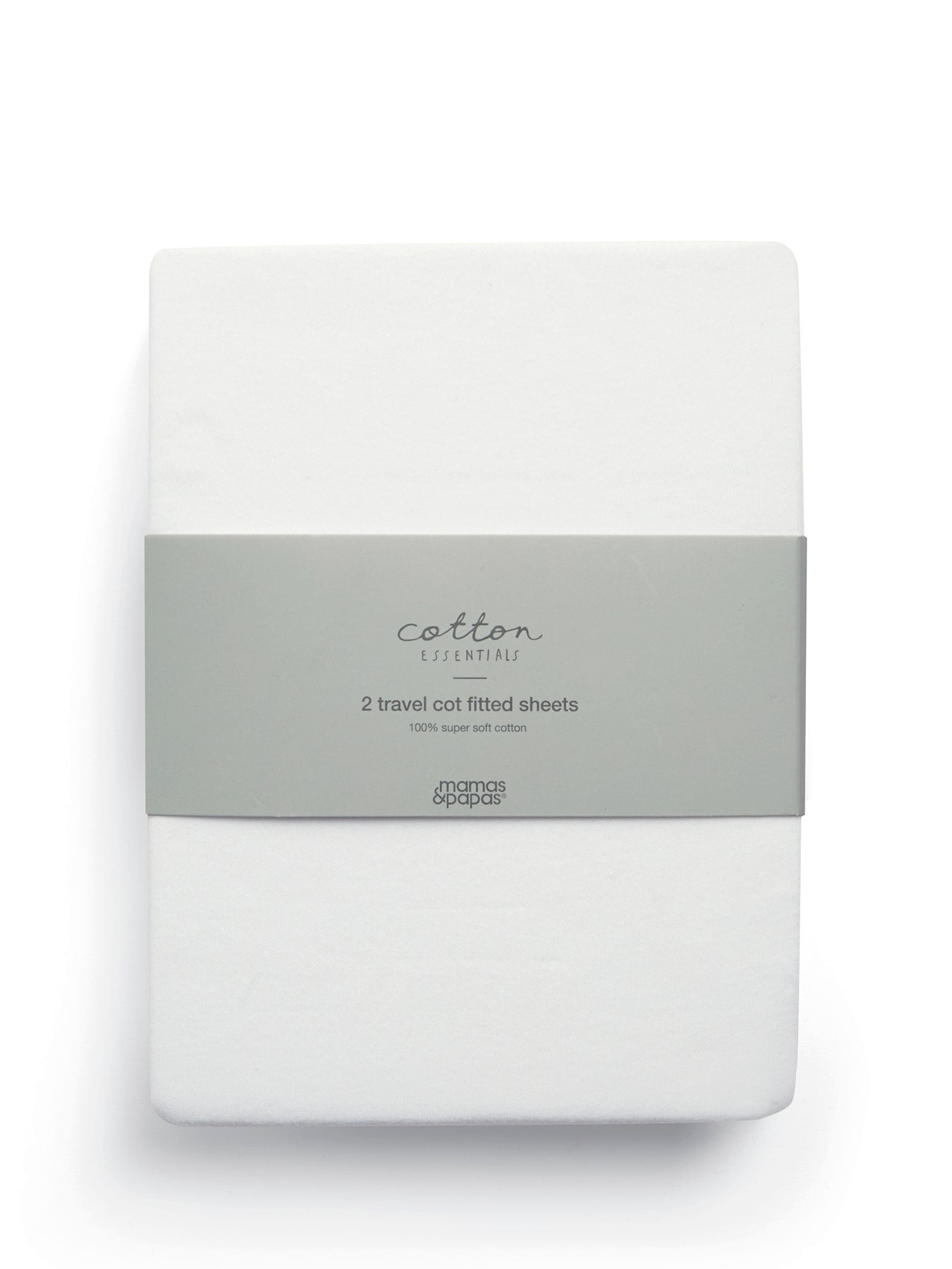 2 Travel White Fitted Sheets