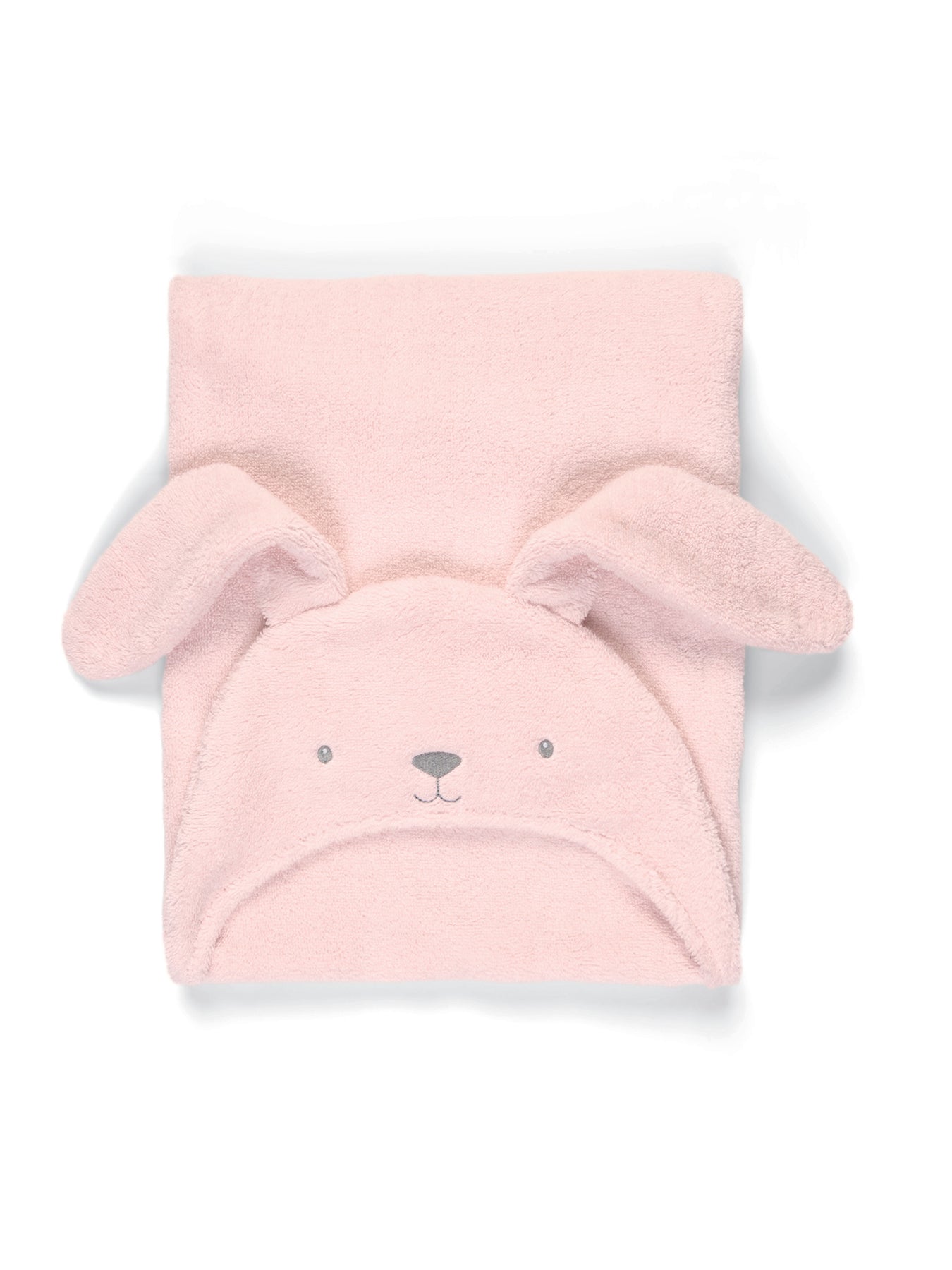 Bunny Hooded Towel Pink