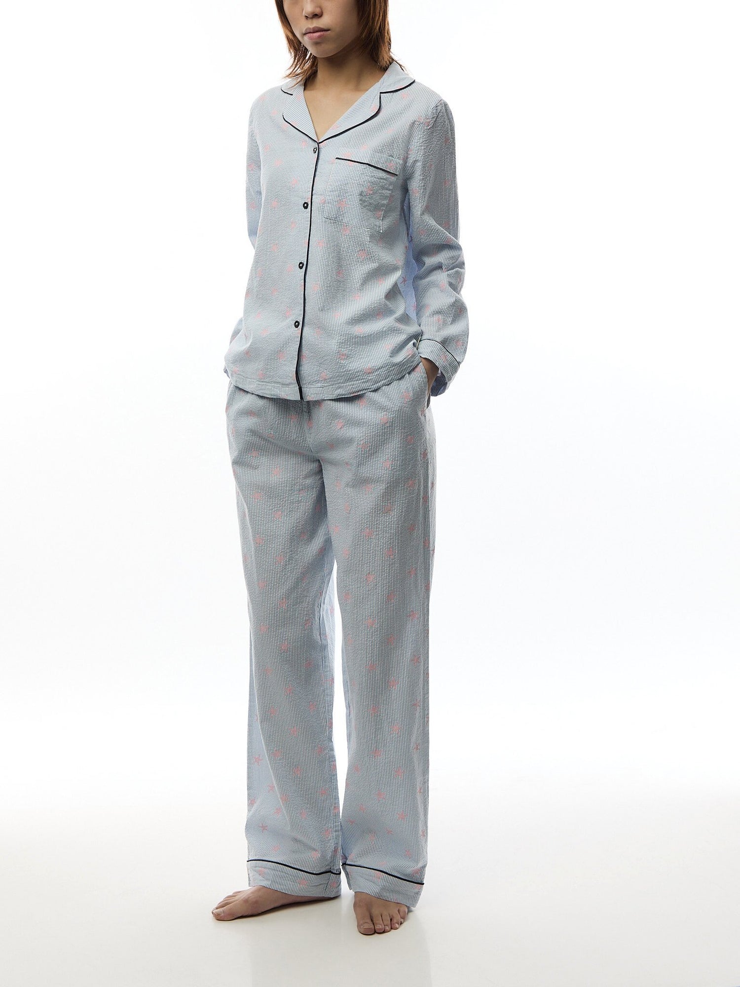 Seersucker Starfish Long Set