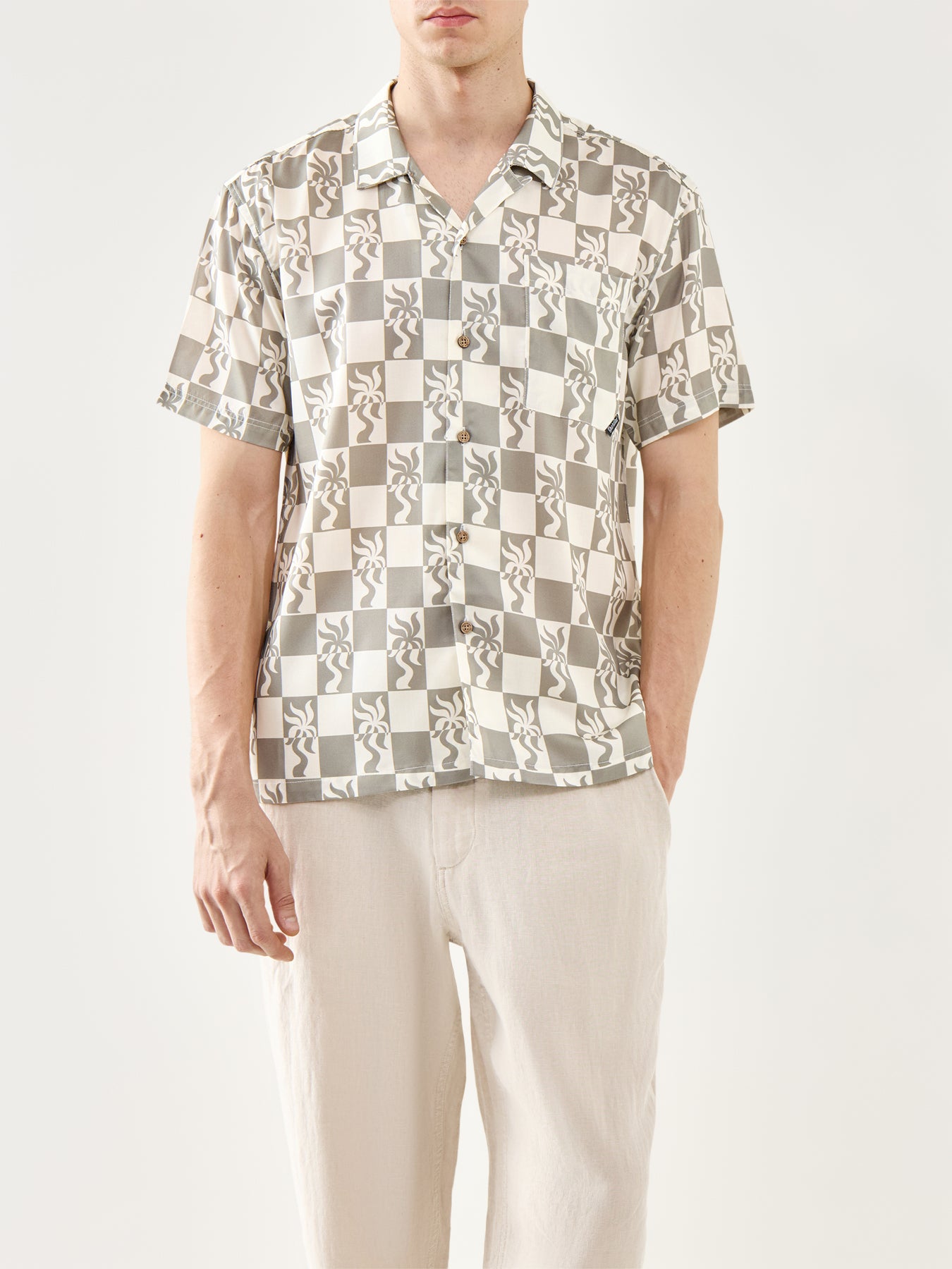 Boardies Clara Palm Camp Collar Shirt