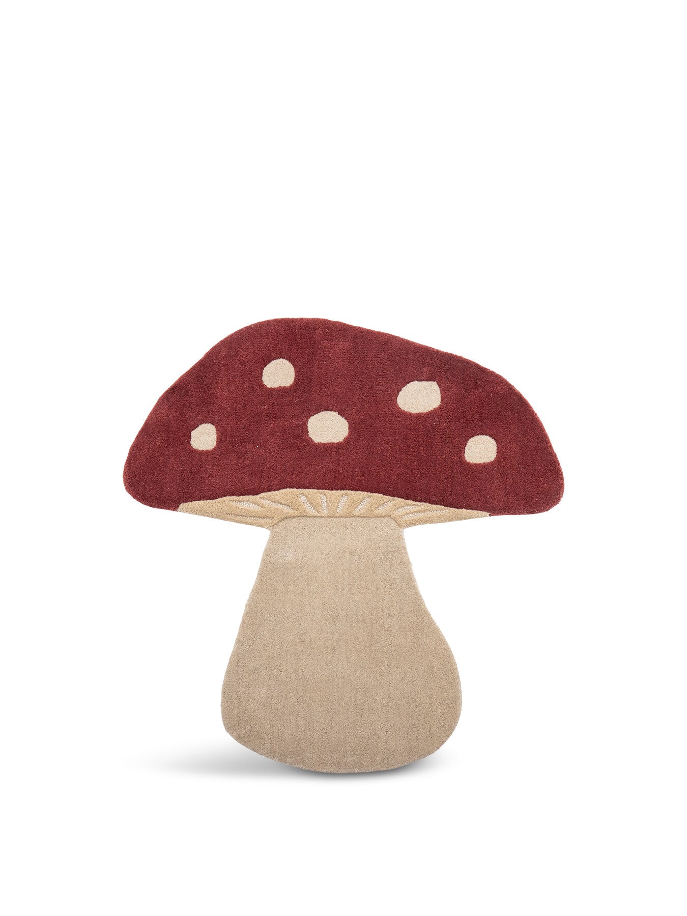 Mushroom Rug, Red, Wool