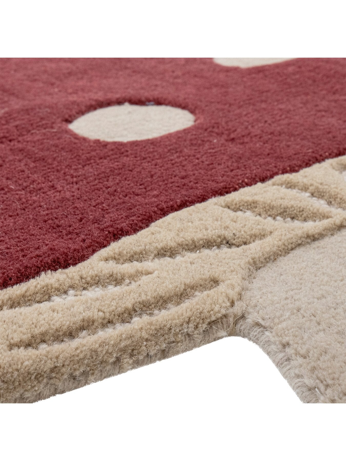 Mushroom Rug, Red, Wool