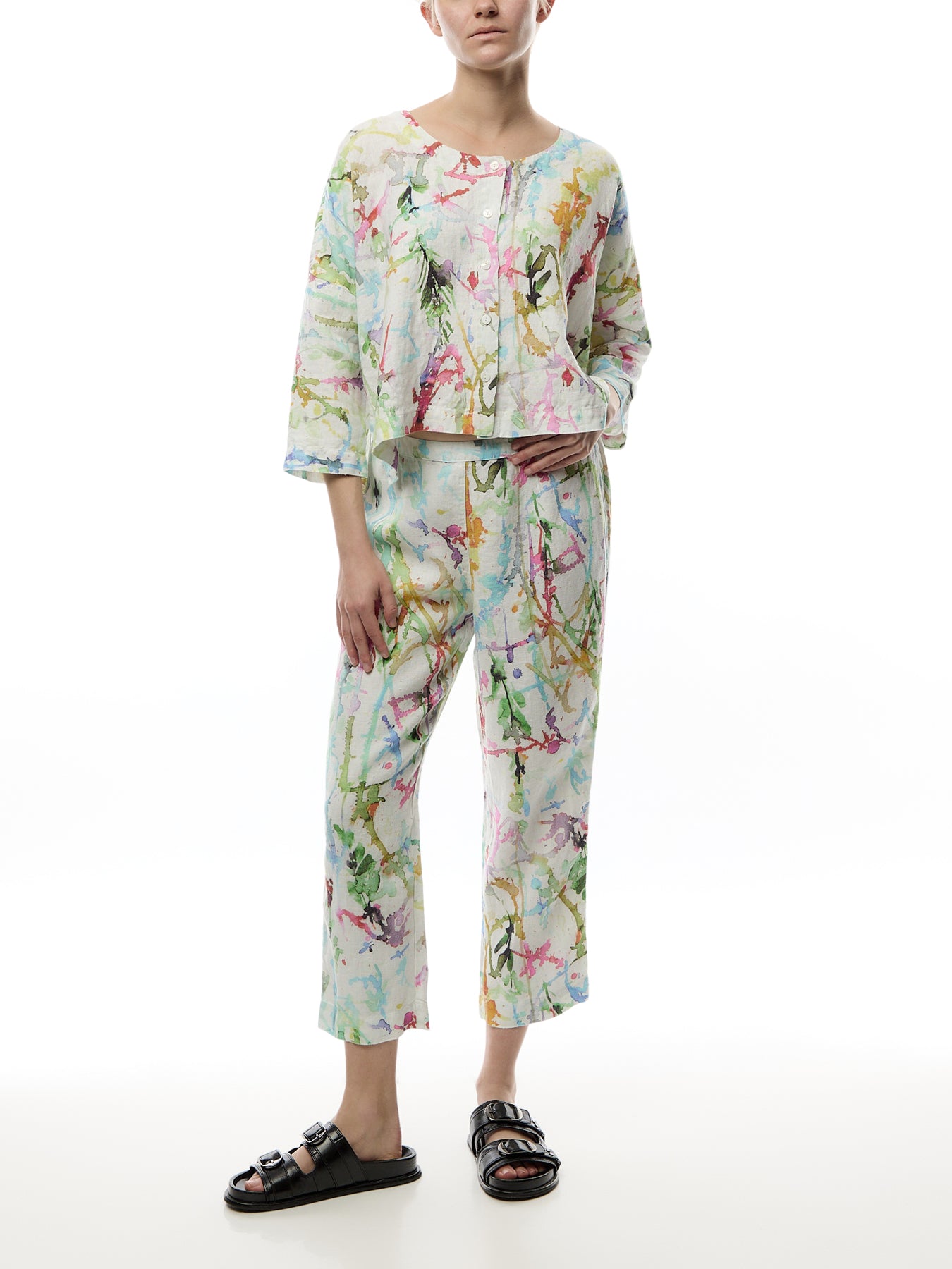 Linen Printed Short Jacket