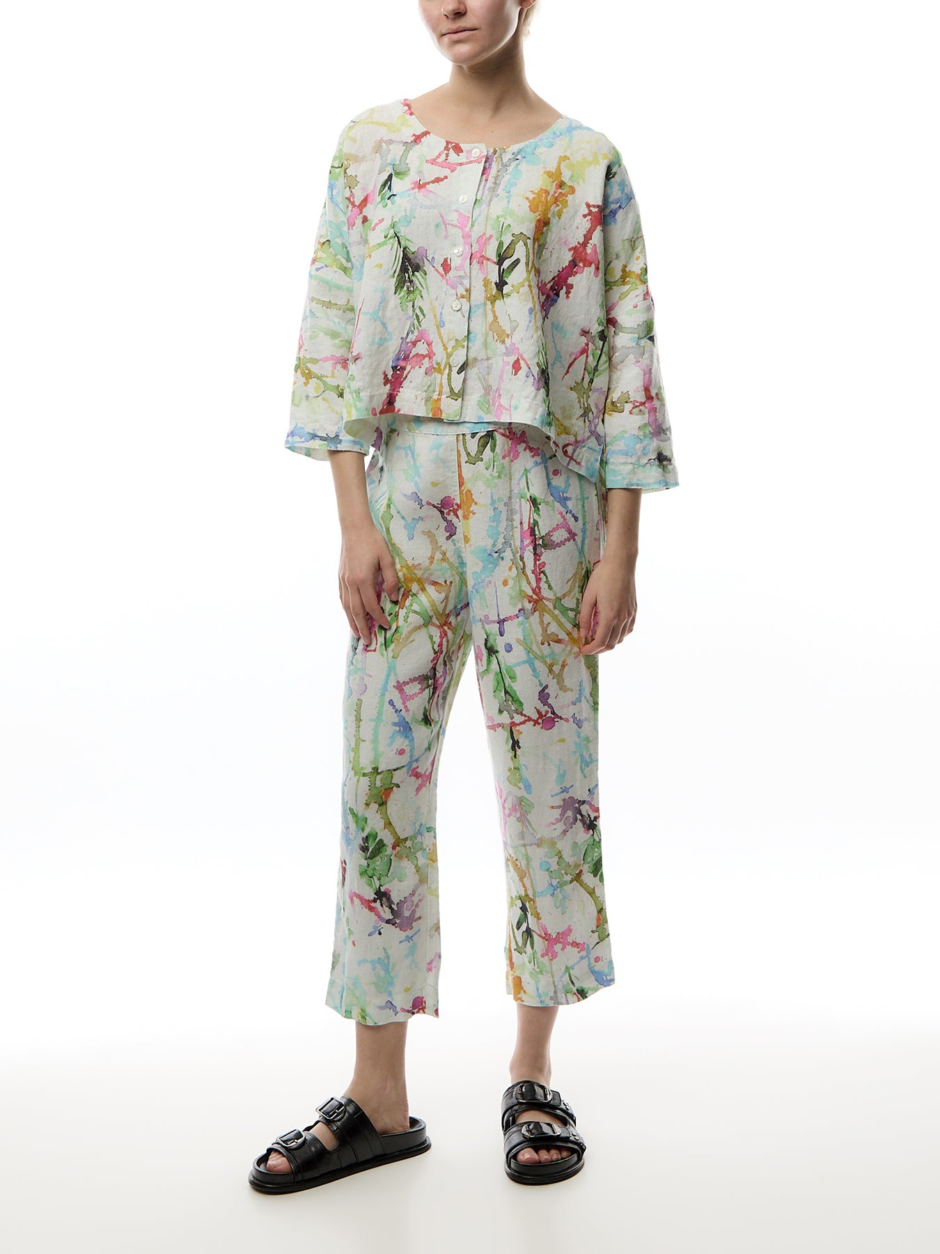 Linen Printed Trouser