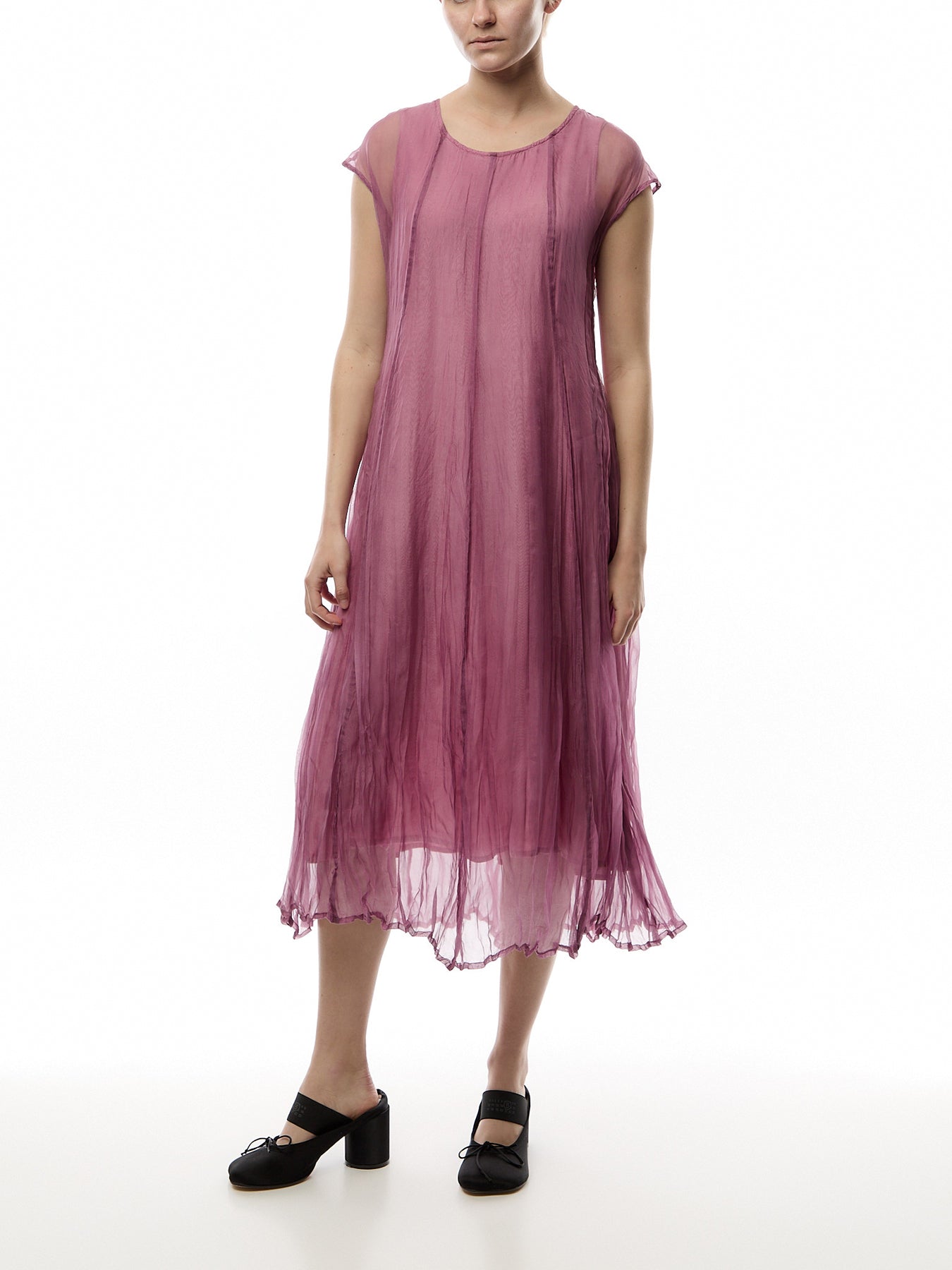 Organza Sleveless A Line Midi Dress