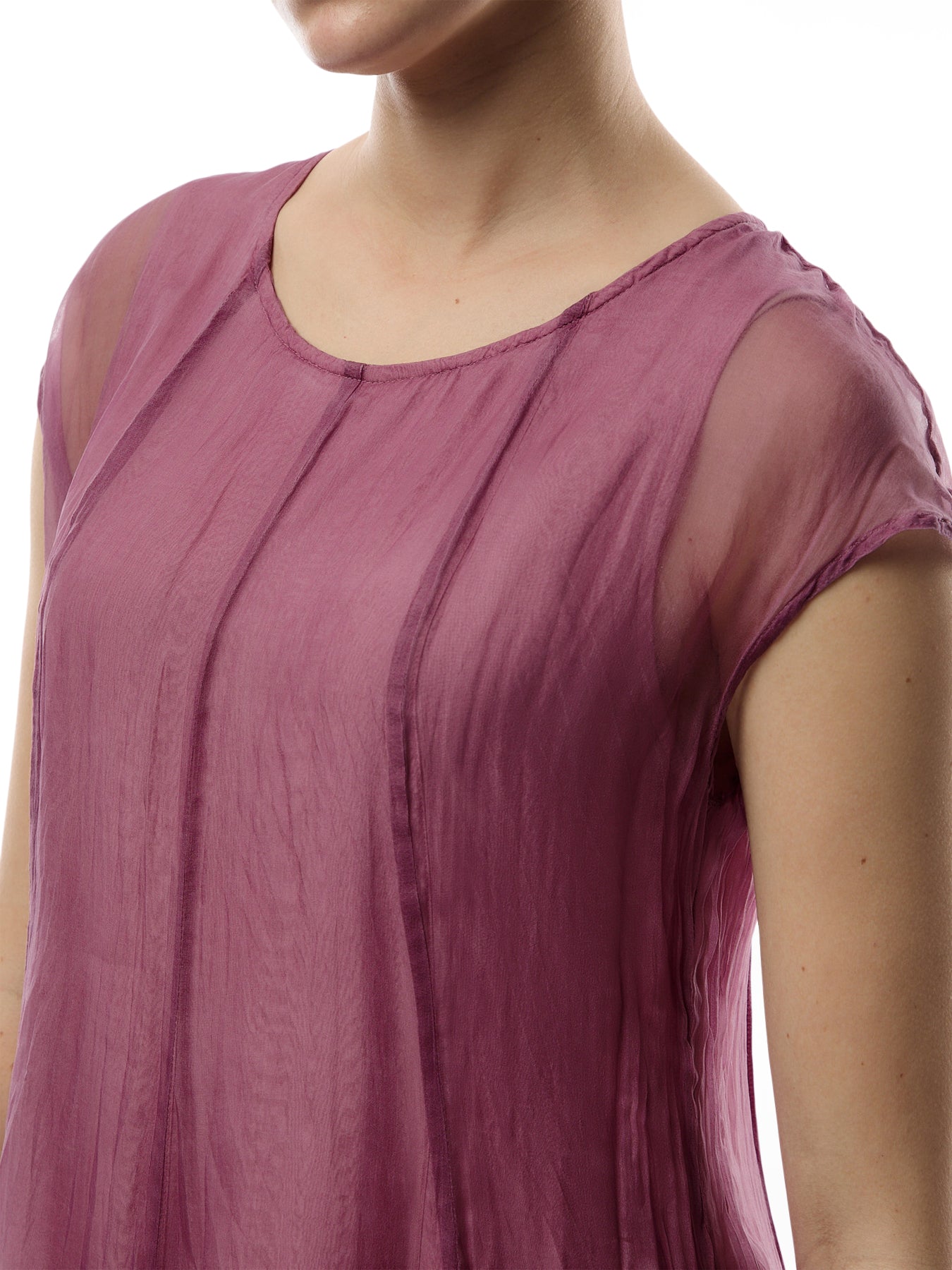 Organza Sleveless A Line Midi Dress