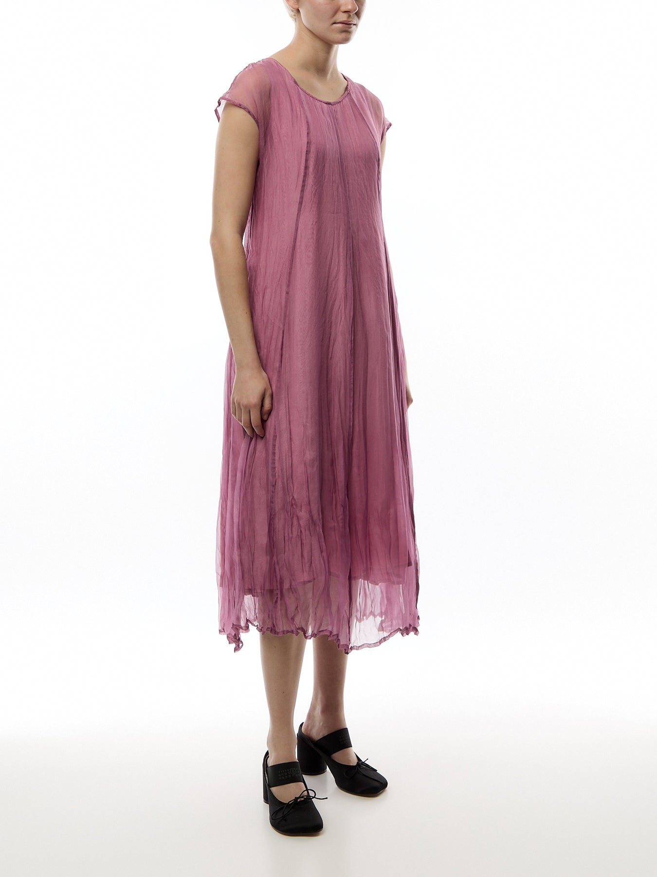 Organza Sleveless A Line Midi Dress