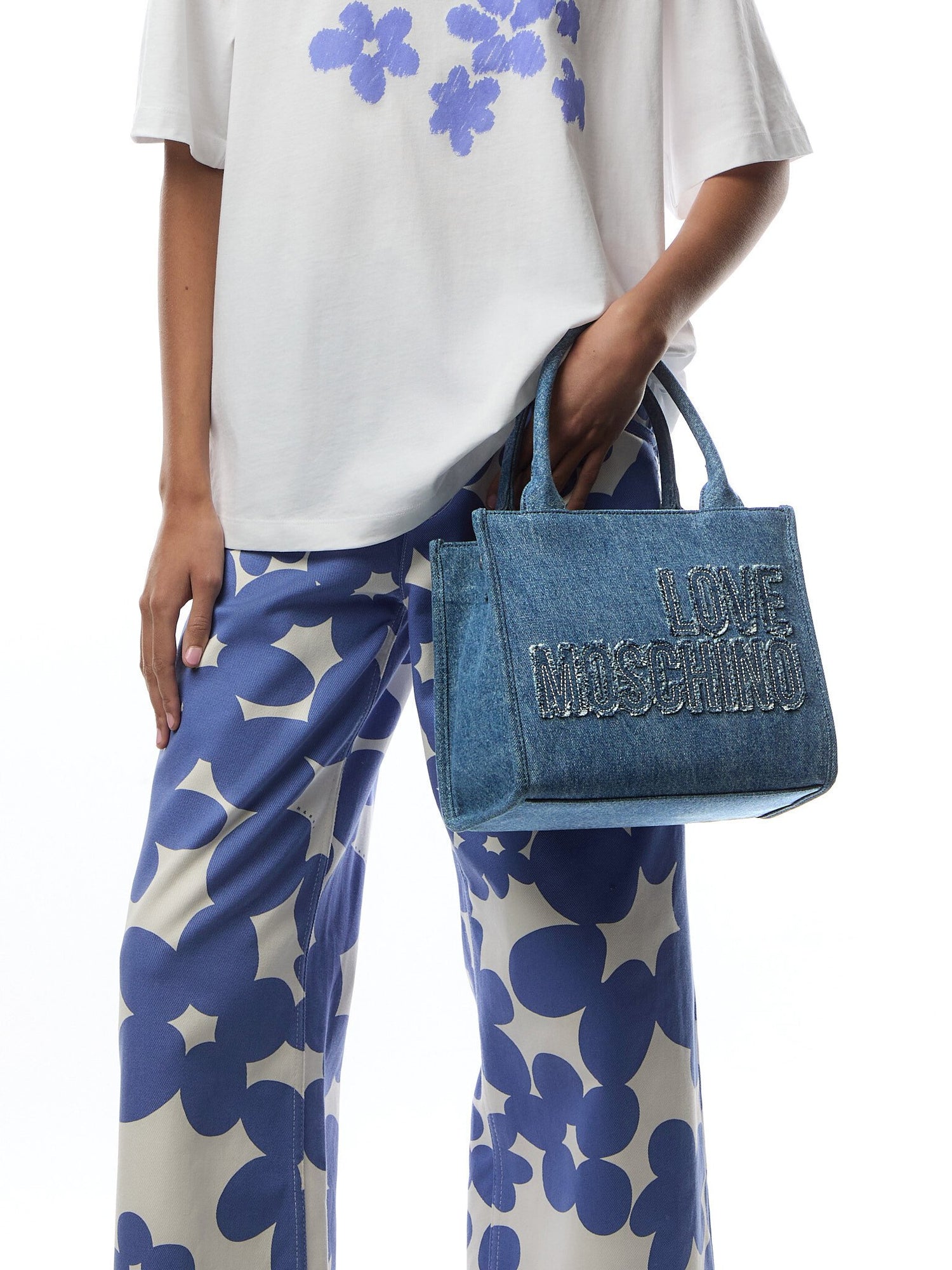 Denim Top Handle Tote