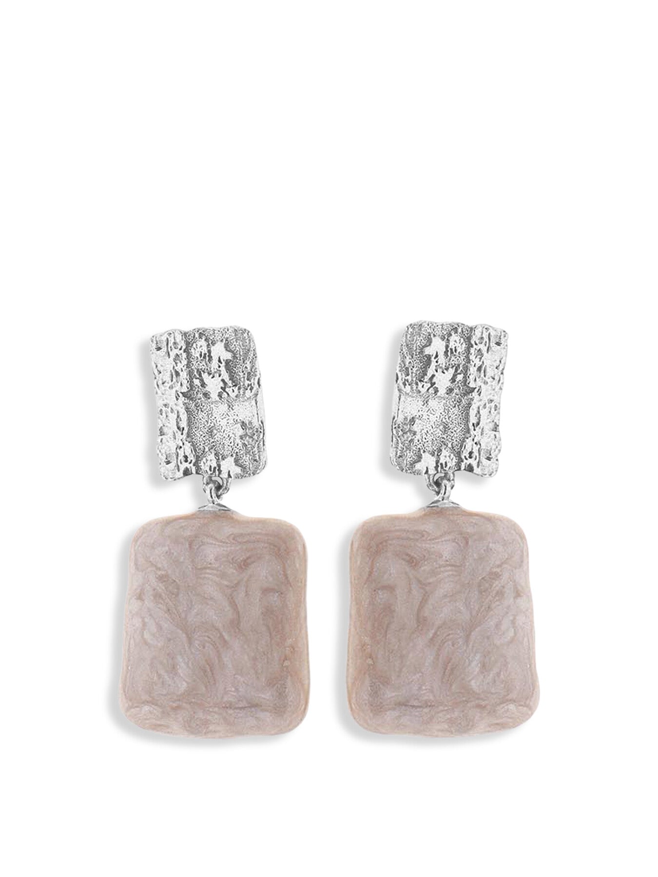 Square Pearl Drop Earrings