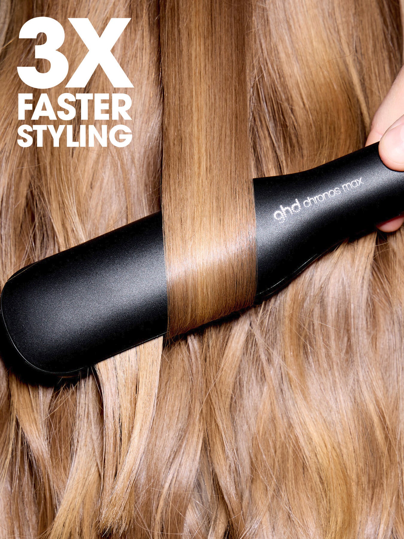 ghd Chronos Max - Wide Plate Hair Straightener - Black