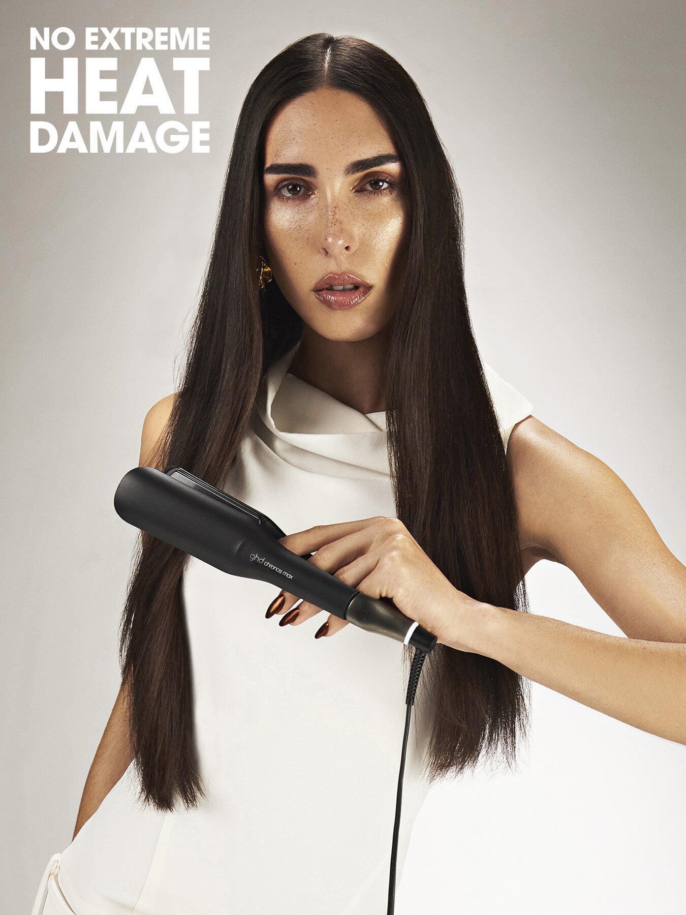 ghd Chronos Max - Wide Plate Hair Straightener - Black