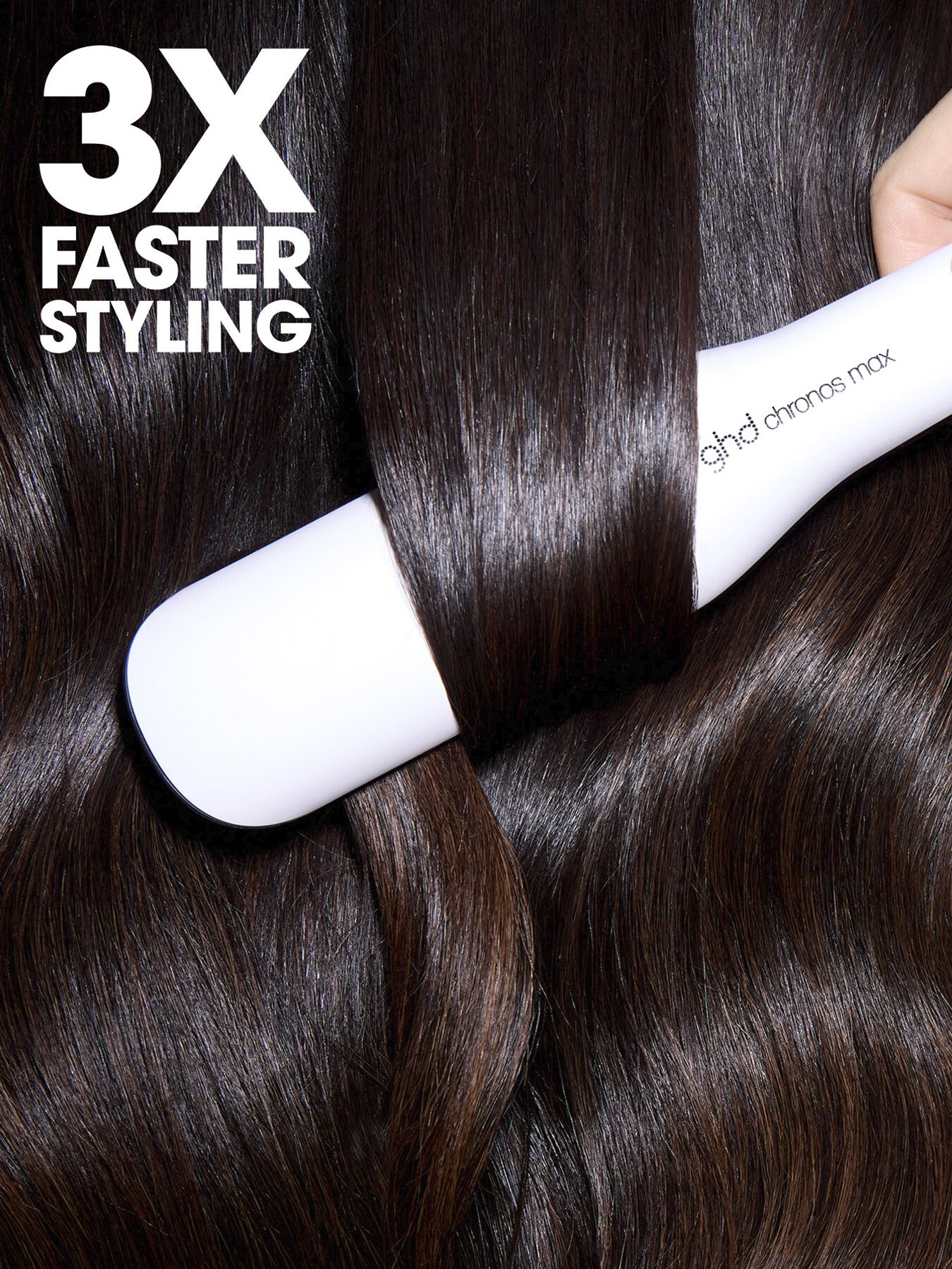 ghd Chronos Max - Wide Plate Hair Straightener - White