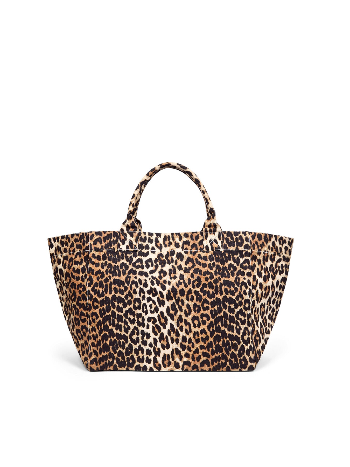 XXL Leopard-Print Canvas Shopper Tote Bag