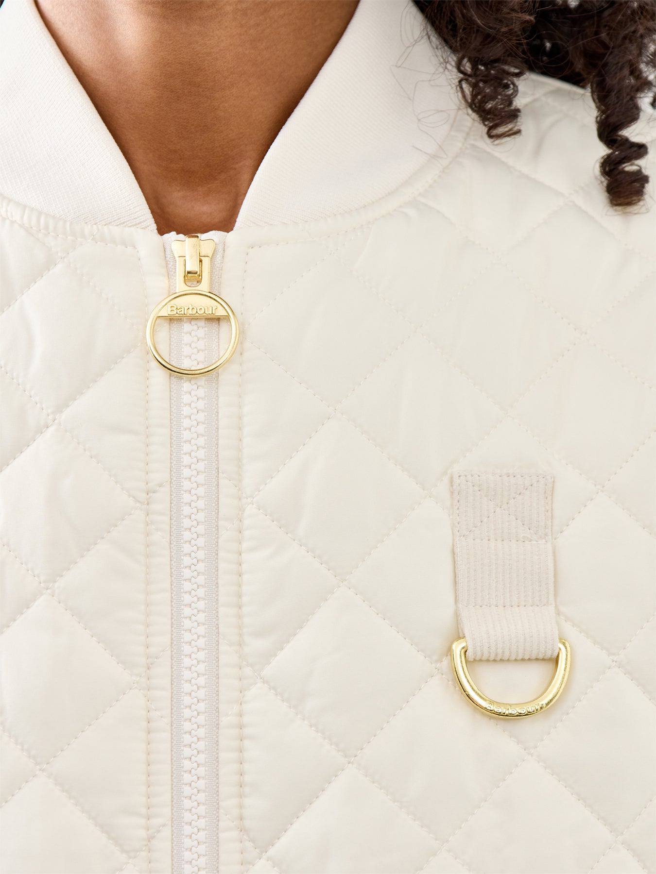 Womens White Barbour Reyna Quilt Jacket
