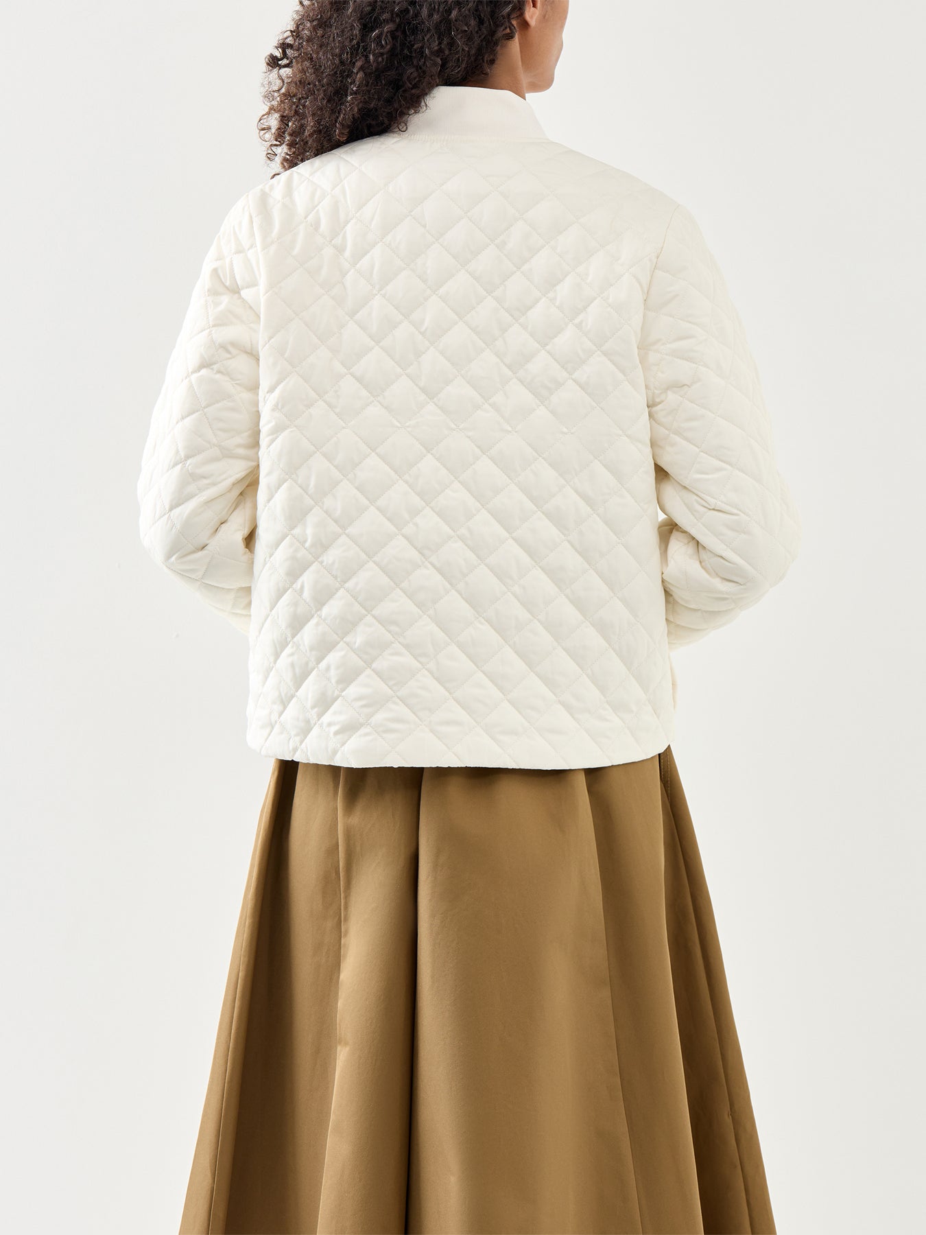 Womens White Barbour Reyna Quilt Jacket