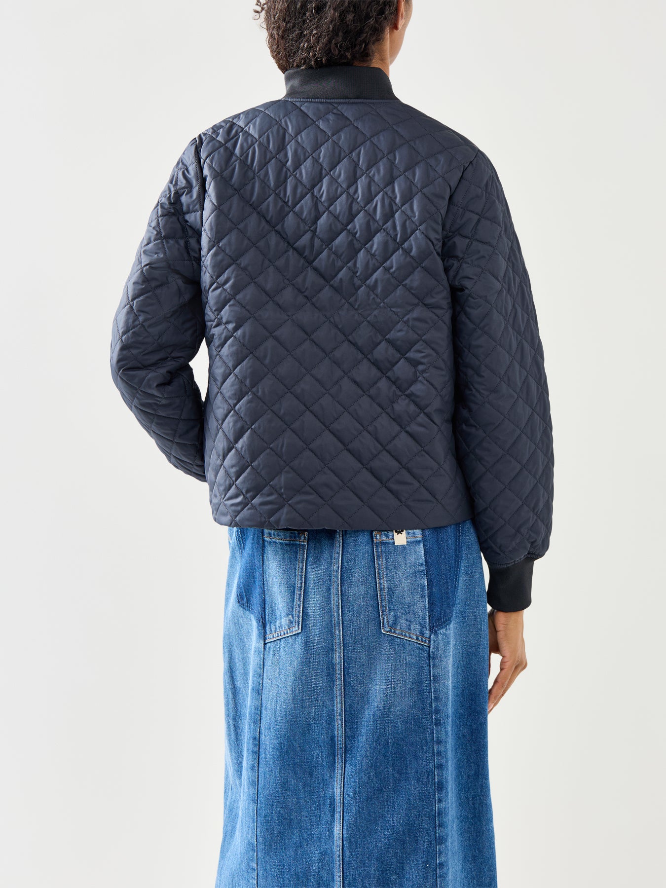 Womens Navy Barbour Reyna Quilt Jacket
