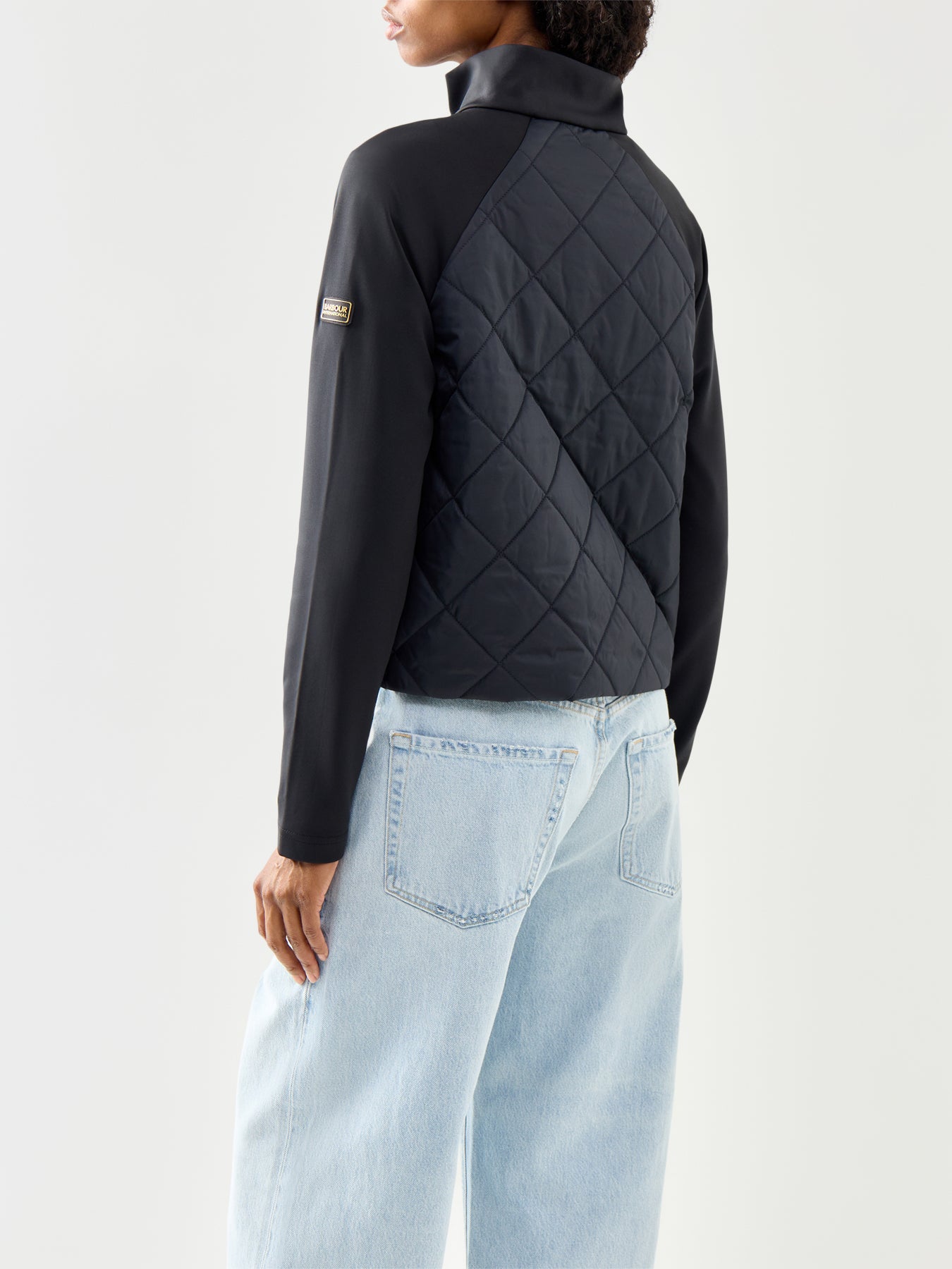 Barbour International Ebony Quilted Sweatshirt