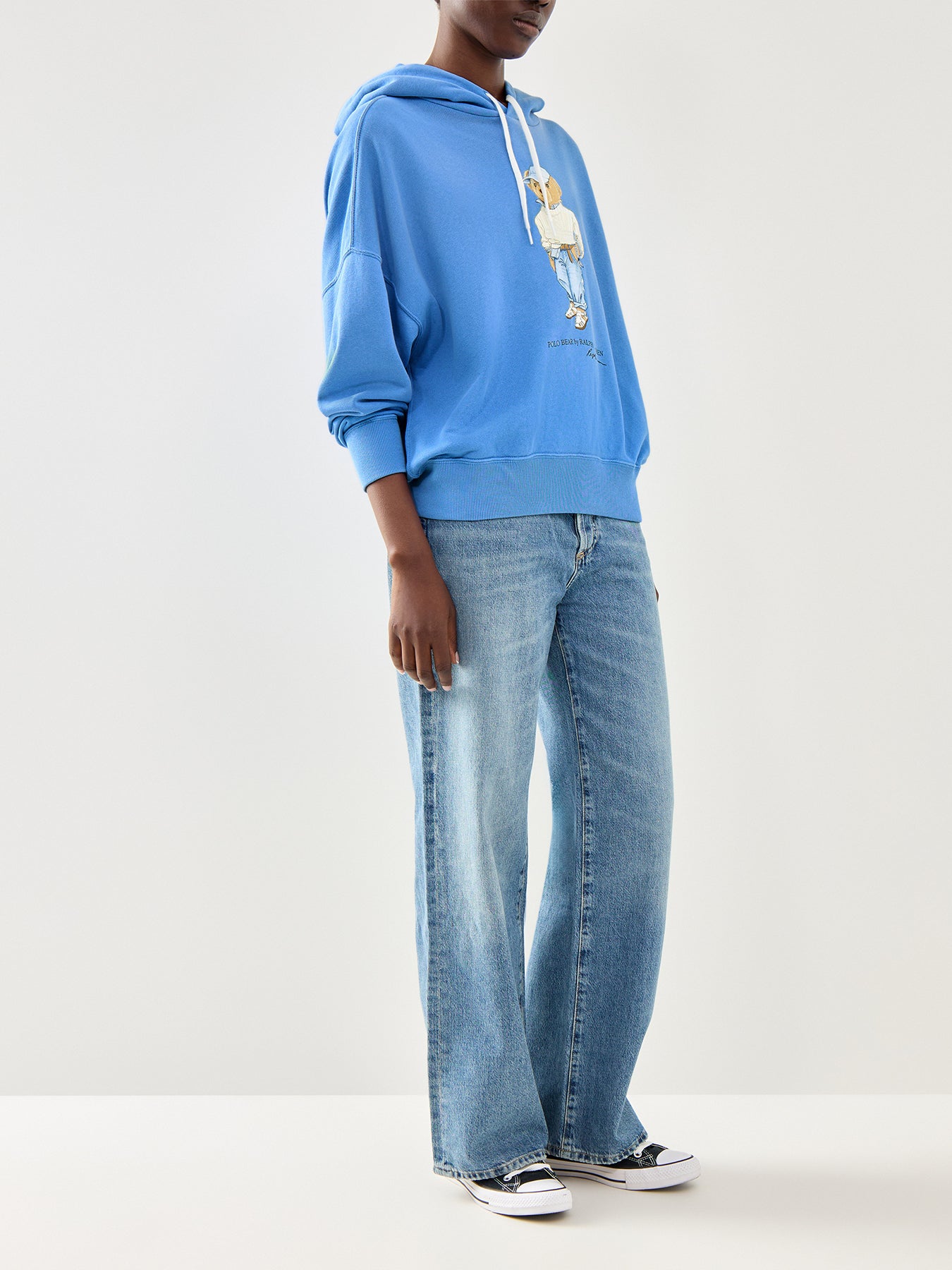 Knit Bear Sweatshirt Summer Blue