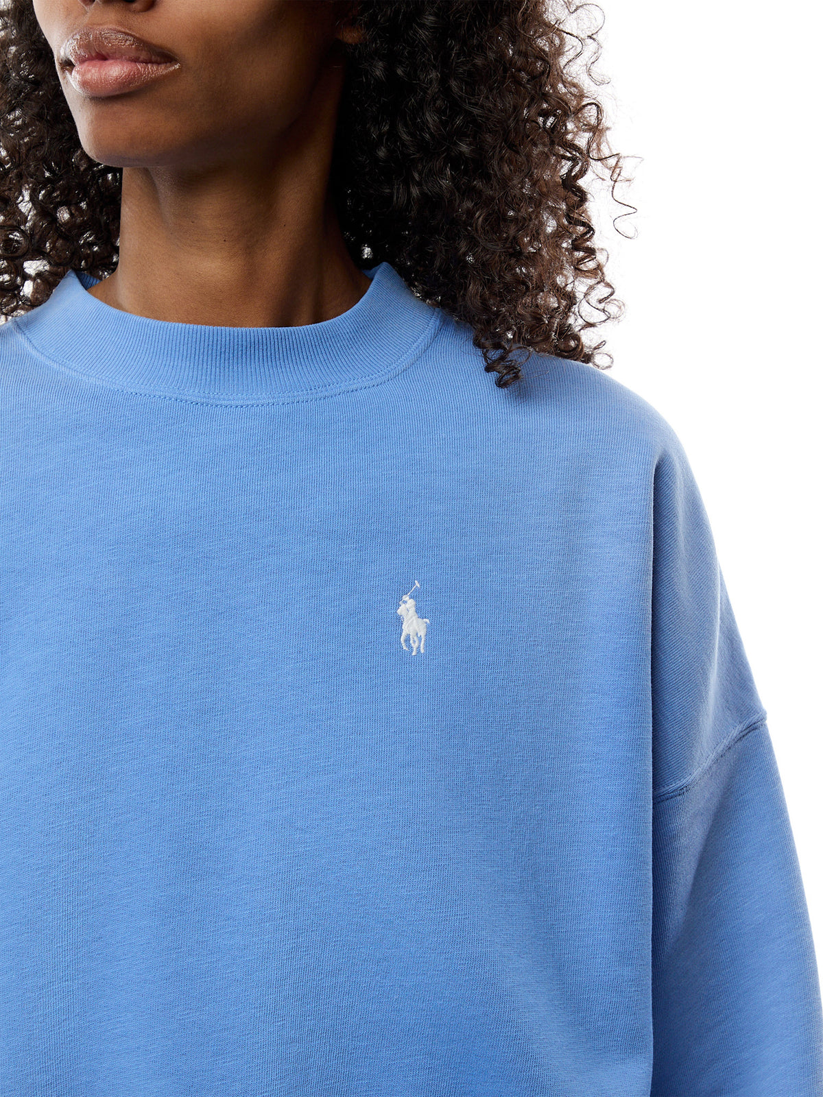 Knit Sweatshirt Polo On Back