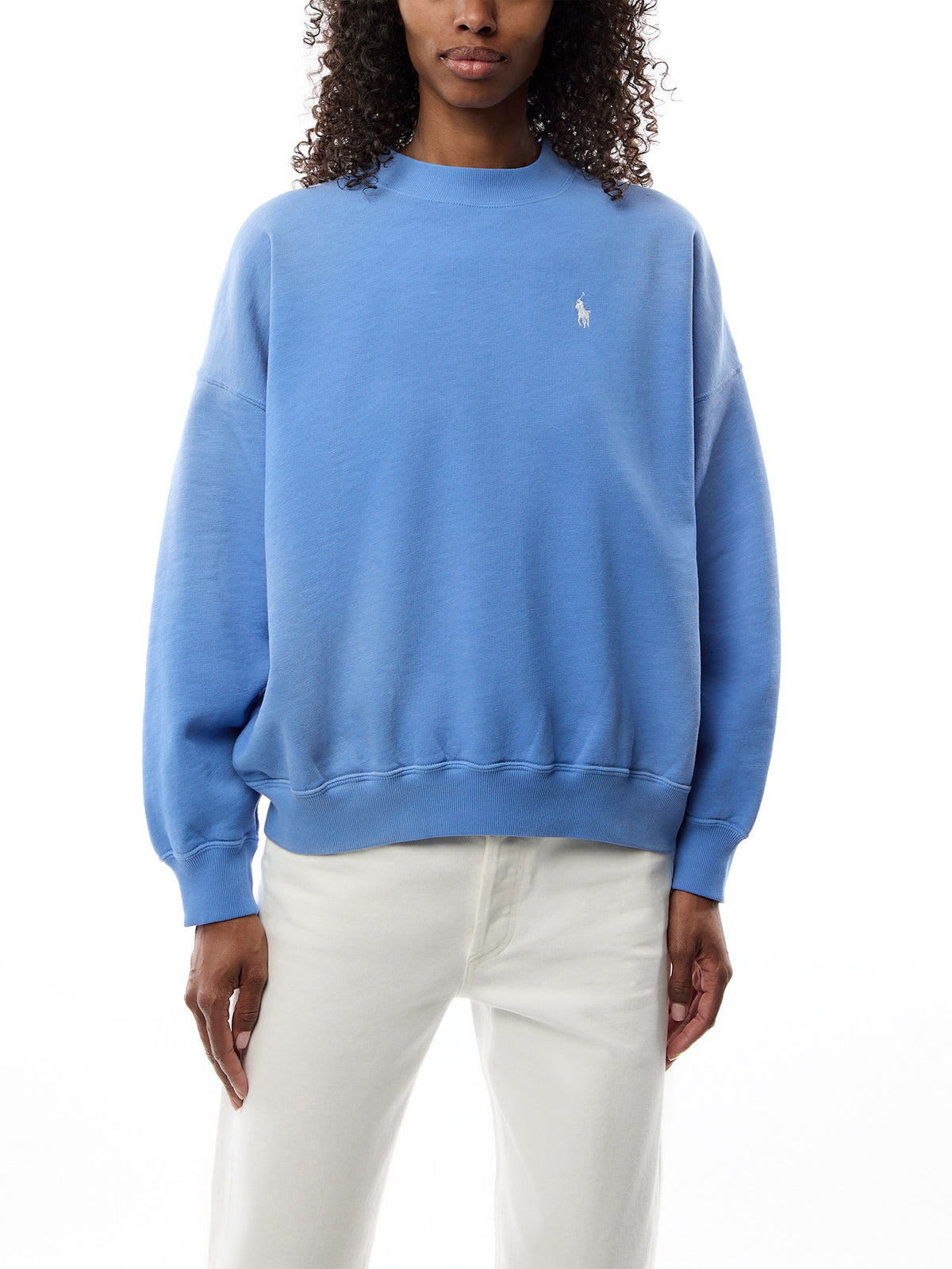 Knit Sweatshirt Polo On Back