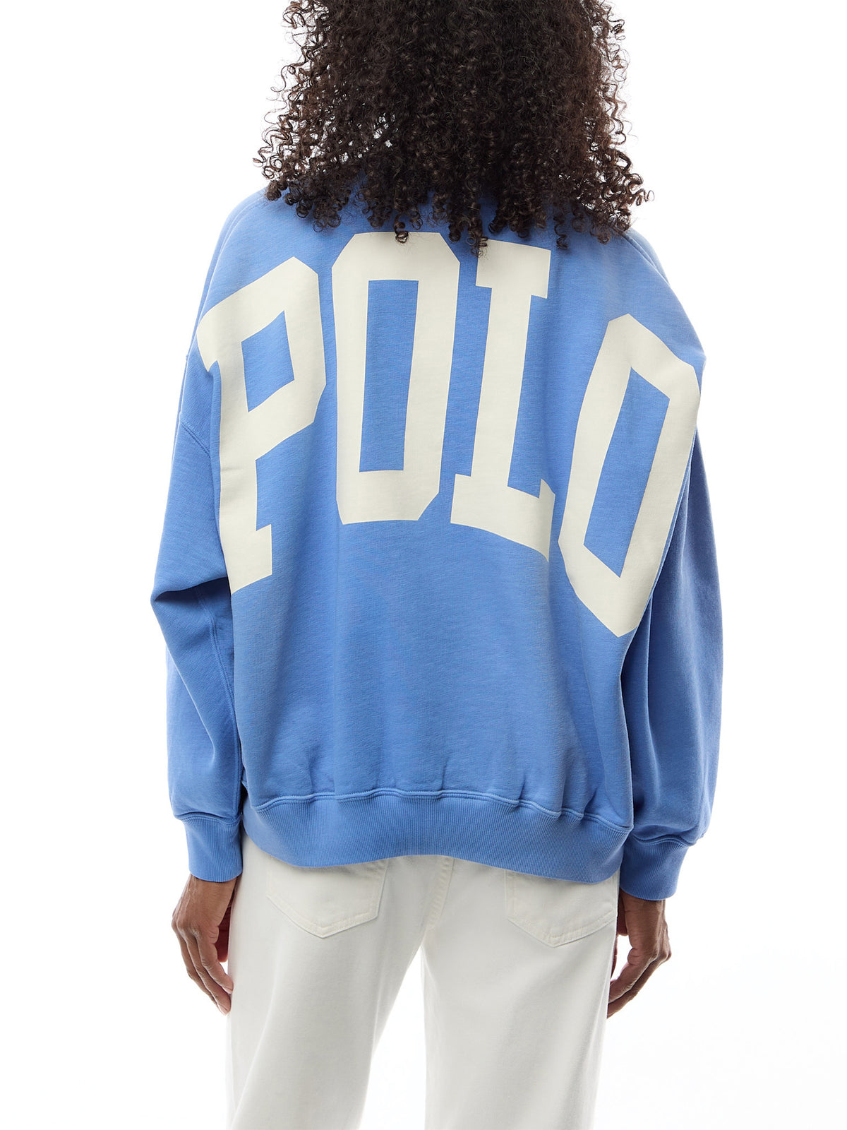 Knit Sweatshirt Polo On Back