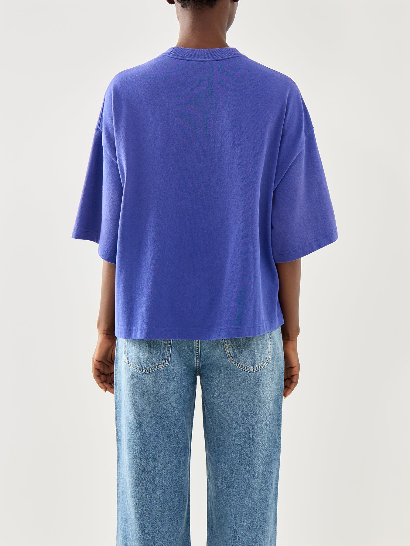 Knit Large Logo T Shirt Bright Navy