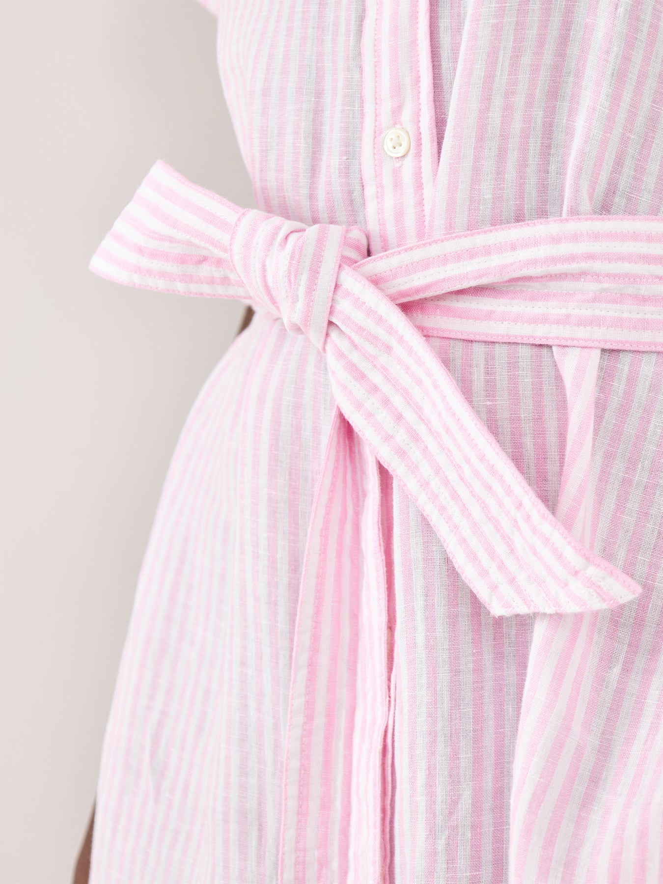 Woven Shirt Dress Dress 1880A White/Pink