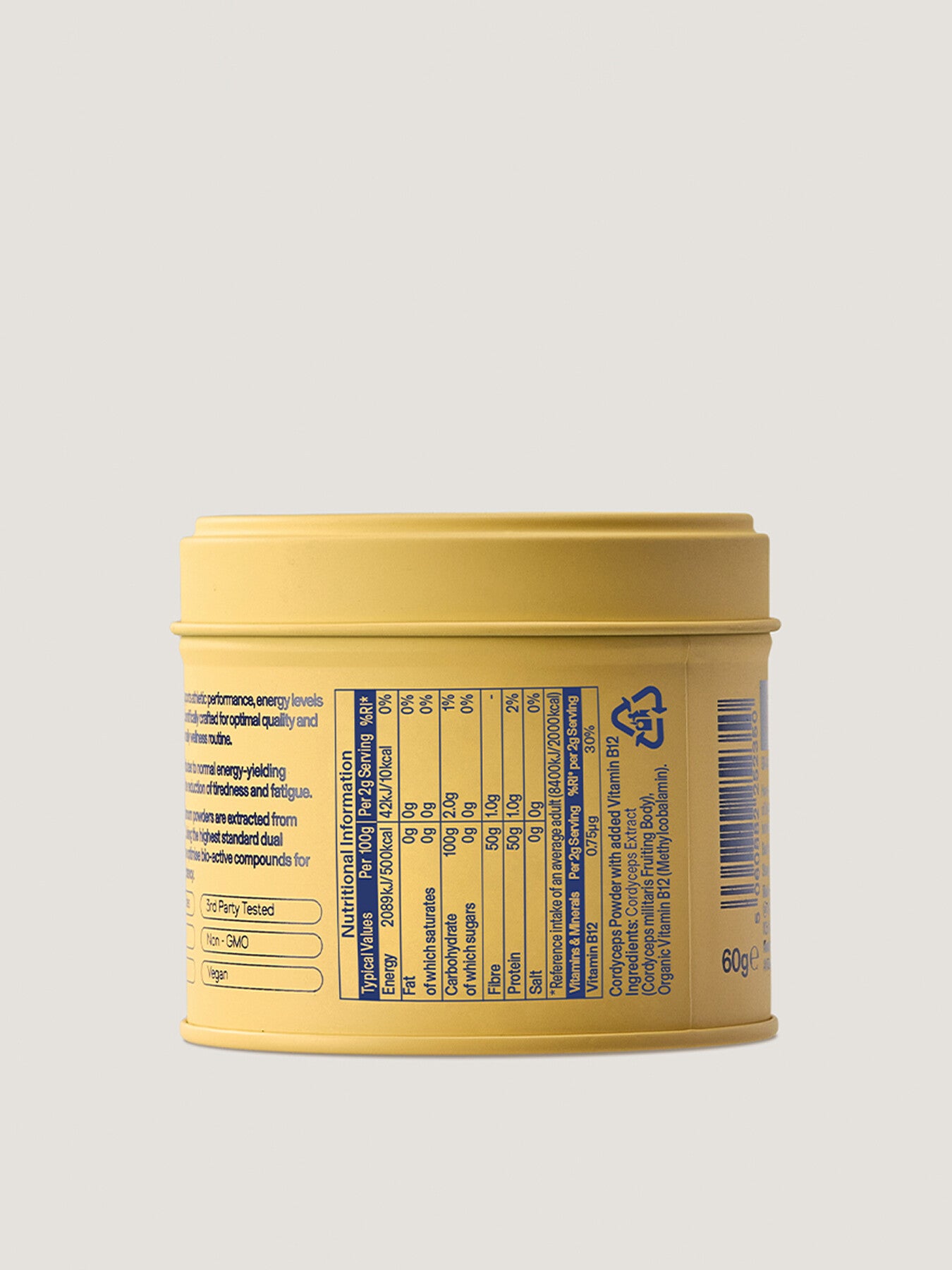 Cordyceps Dirtea Tin 2000mg serving